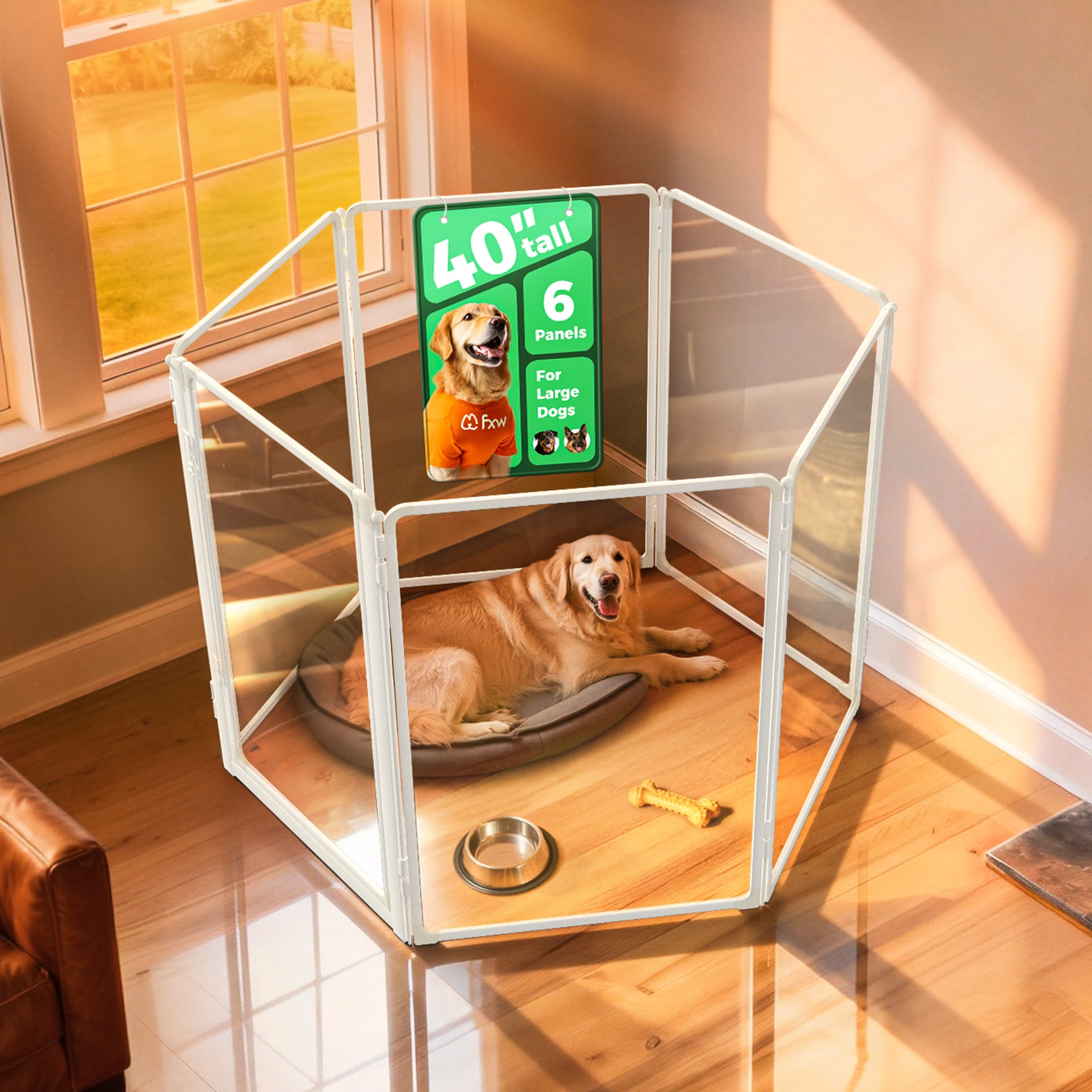 FXW AuraSpace Pro Acrylic Indoor Dog Playpen