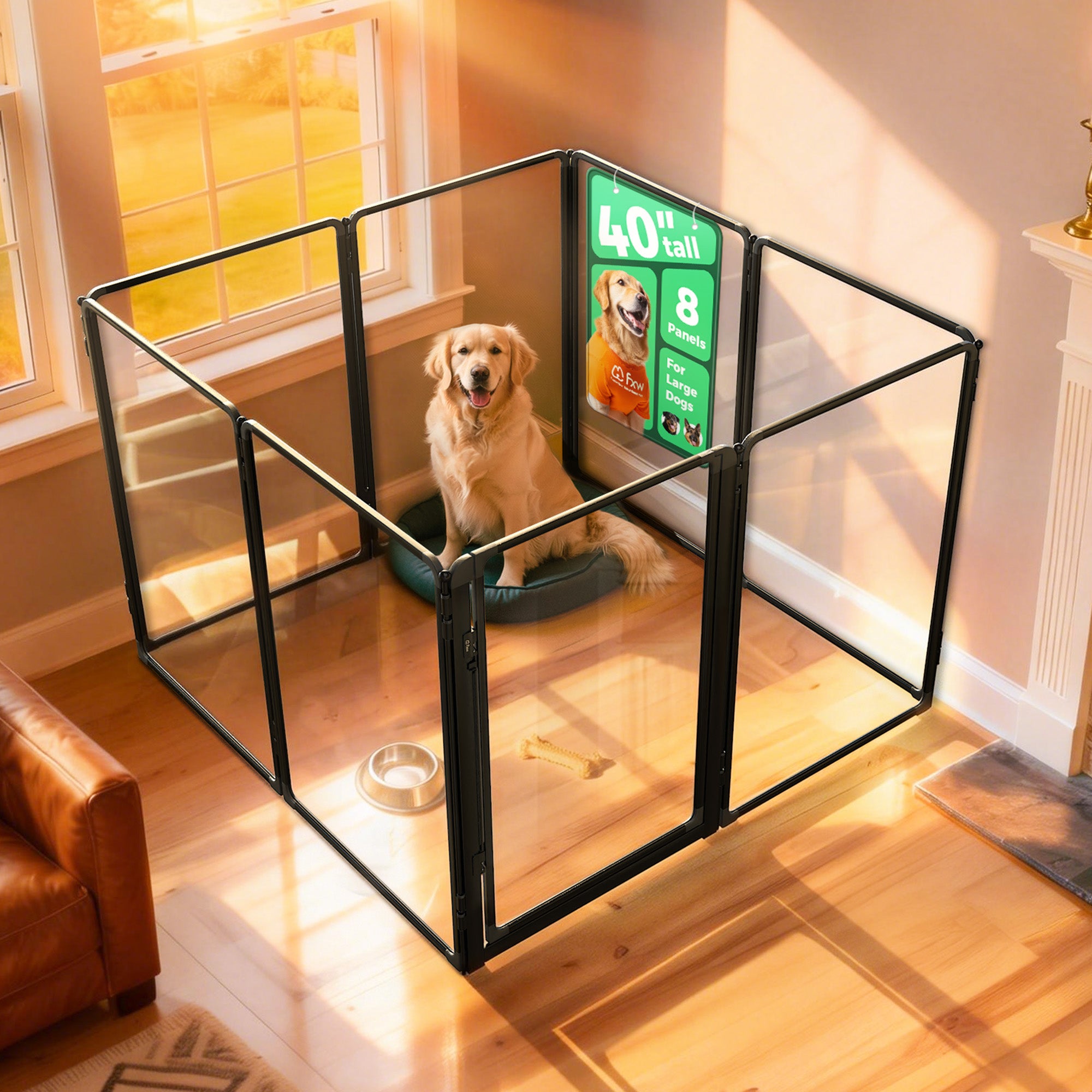 FXW AuraSpace Pro Acrylic Indoor Dog Playpen