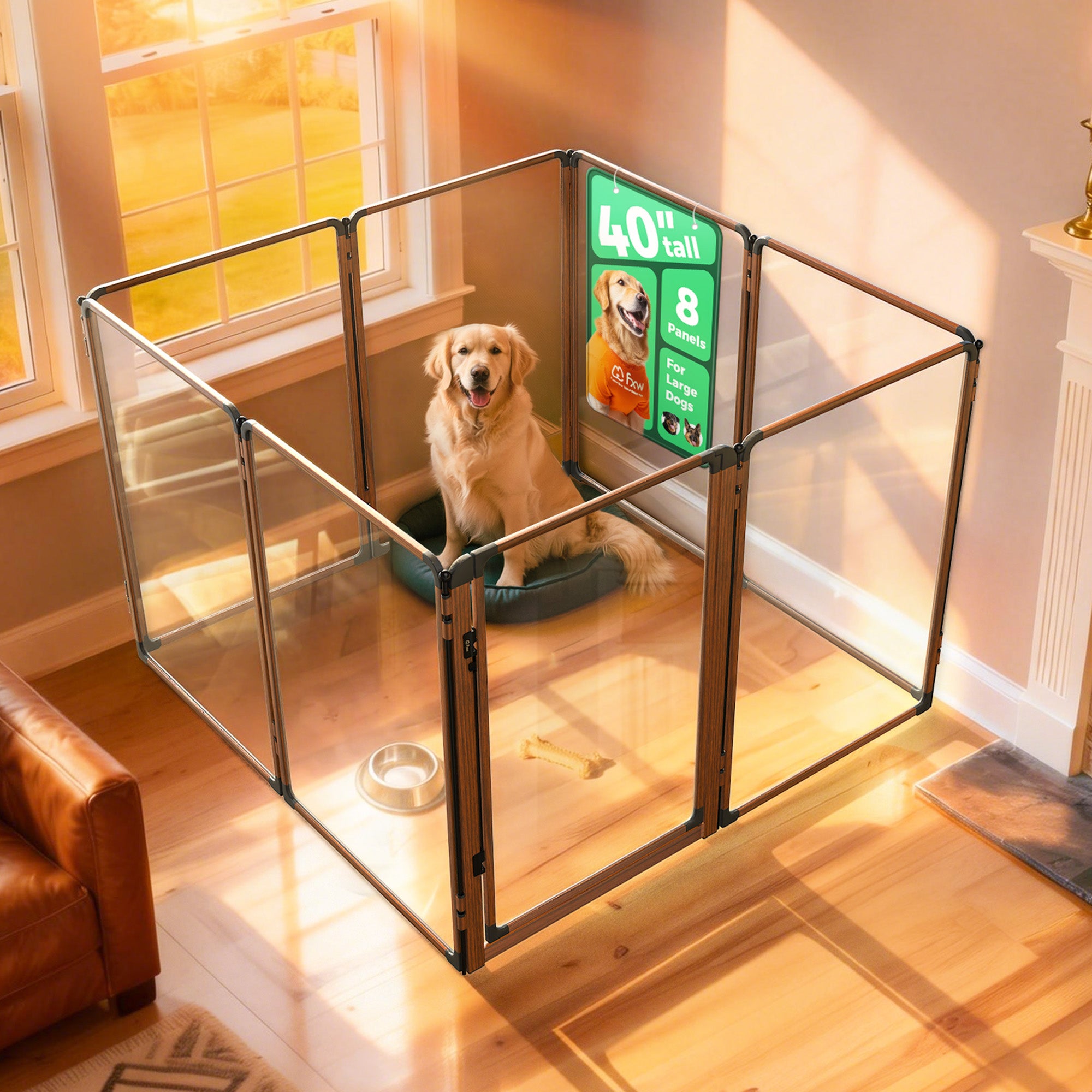 FXW AuraSpace Pro Acrylic Indoor Dog Playpen