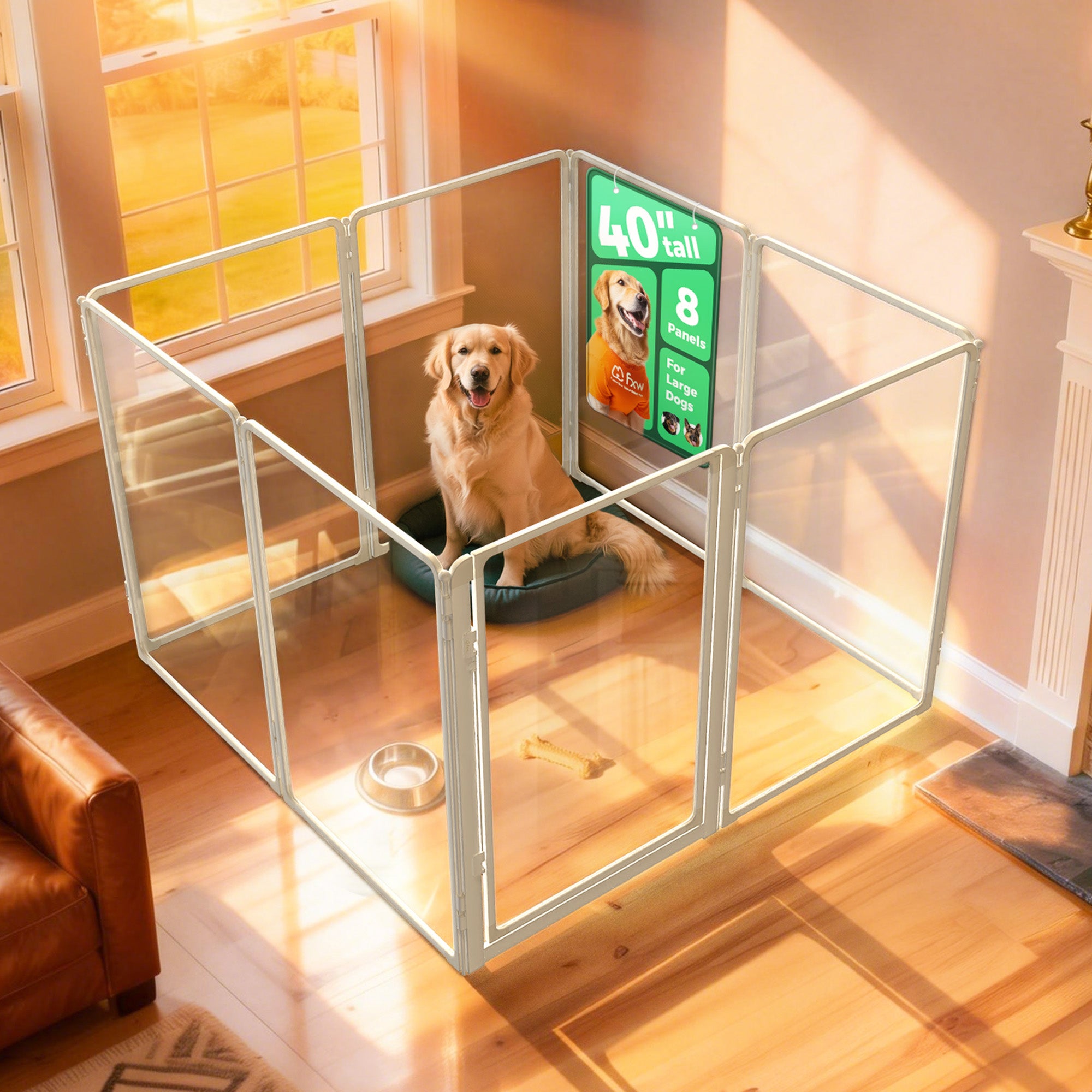 FXW AuraSpace Pro Acrylic Indoor Dog Playpen