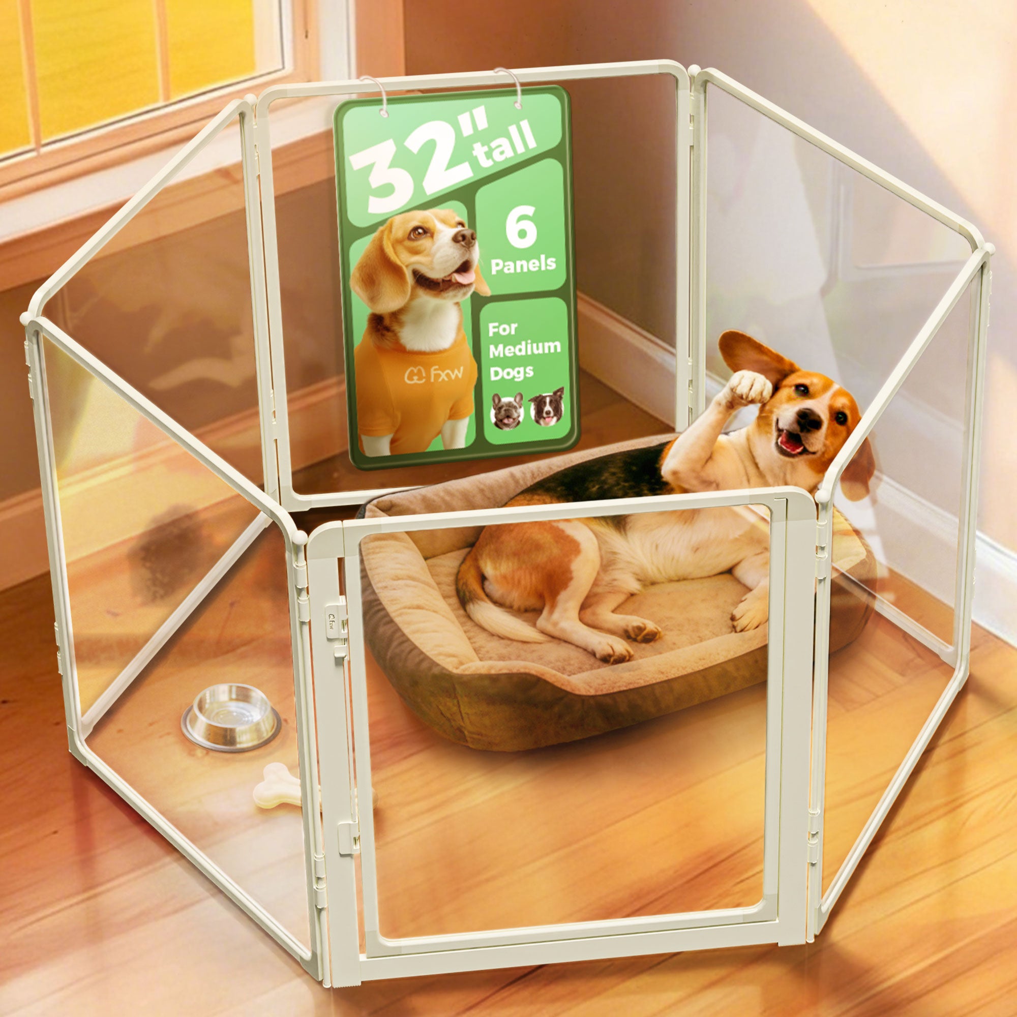 FXW AuraSpace Pro Acrylic Indoor Dog Playpen