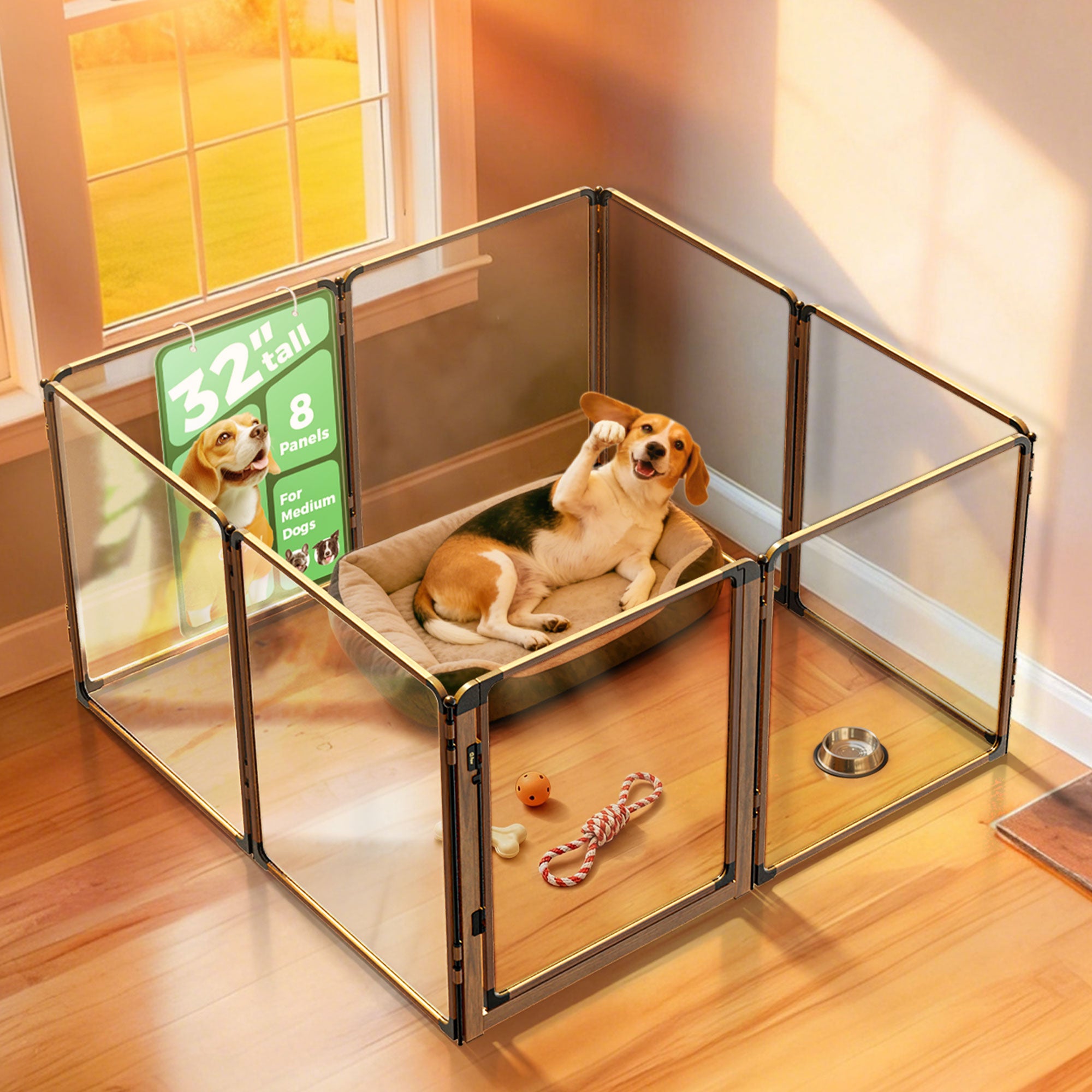 FXW AuraSpace Pro Acrylic Indoor Dog Playpen