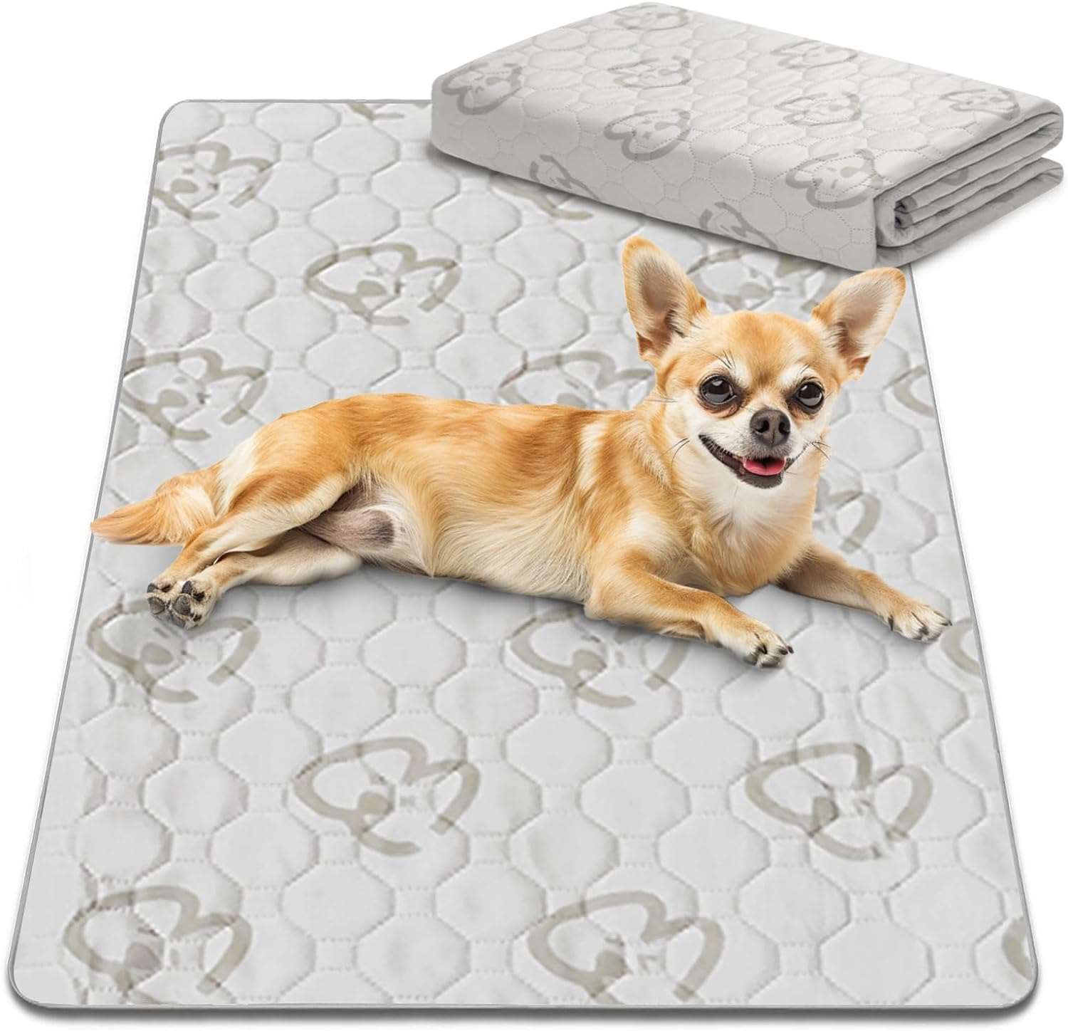 Washable Pee Pads for Housebreaking Your Dog 17'' x 11'' Rectangle Khaki FXW