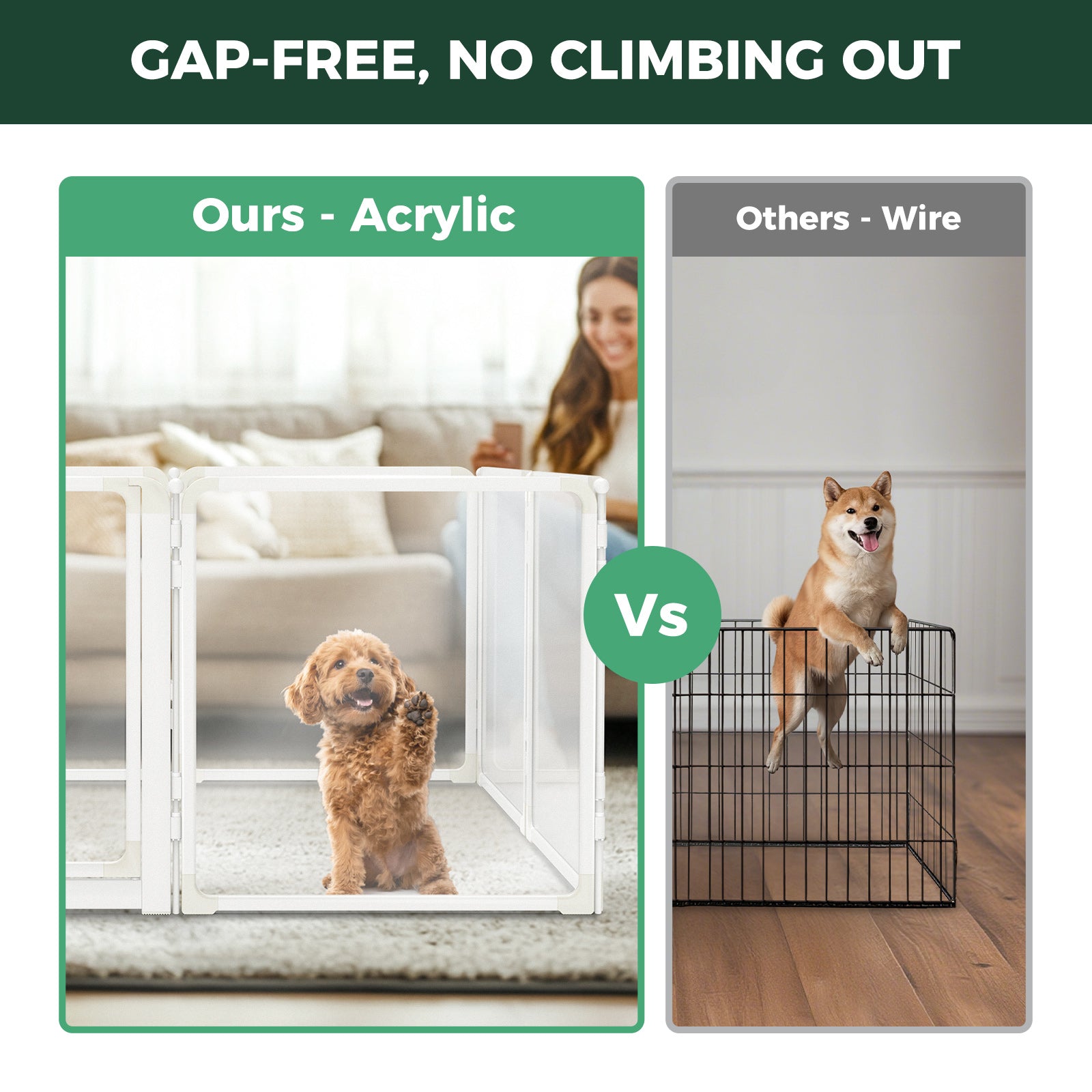 FXW AuraSpace Pro Acrylic Indoor Dog Playpen