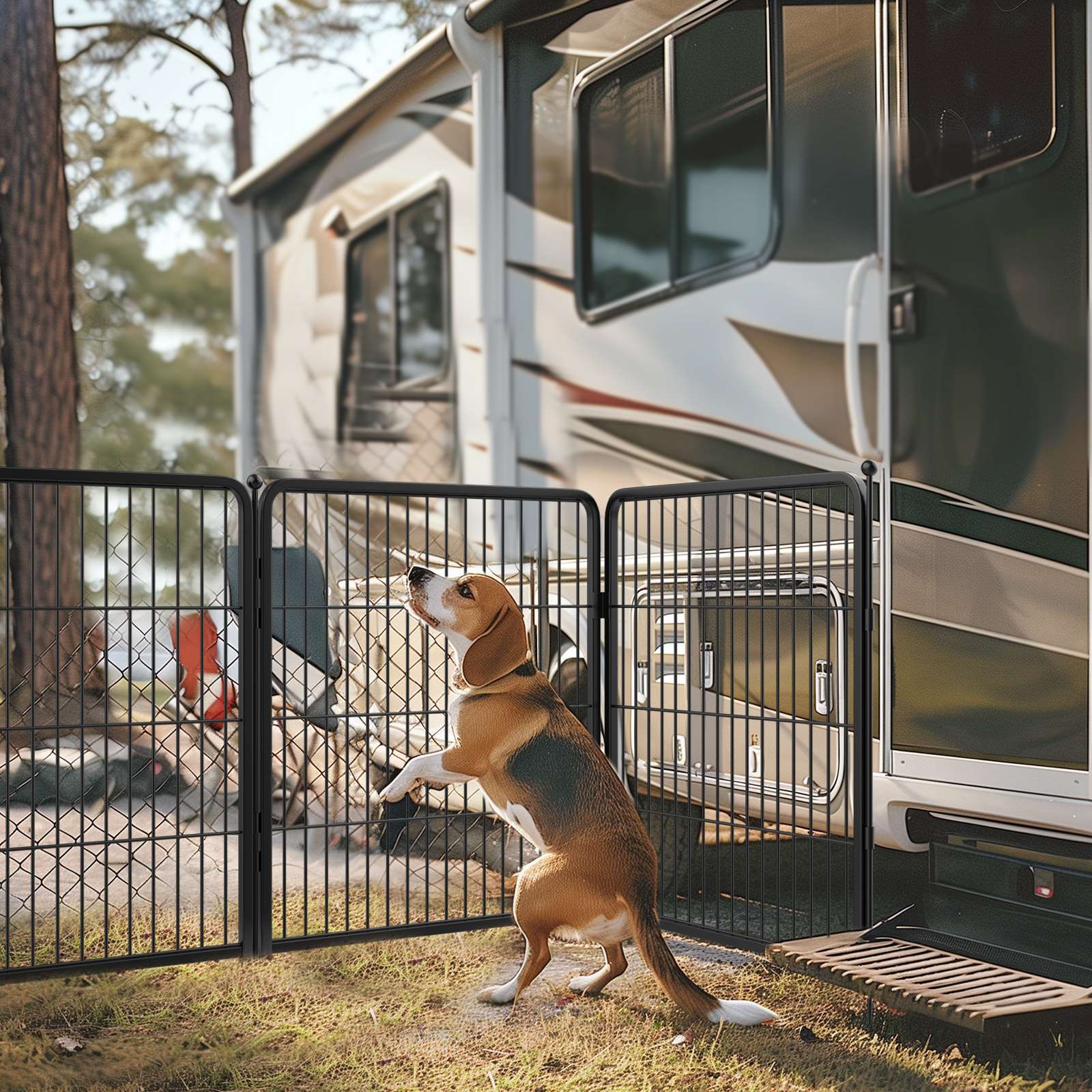 Bundle - Rollick Dog Playpen & Carry Straps & Stake Bag (3 PCs) FXW