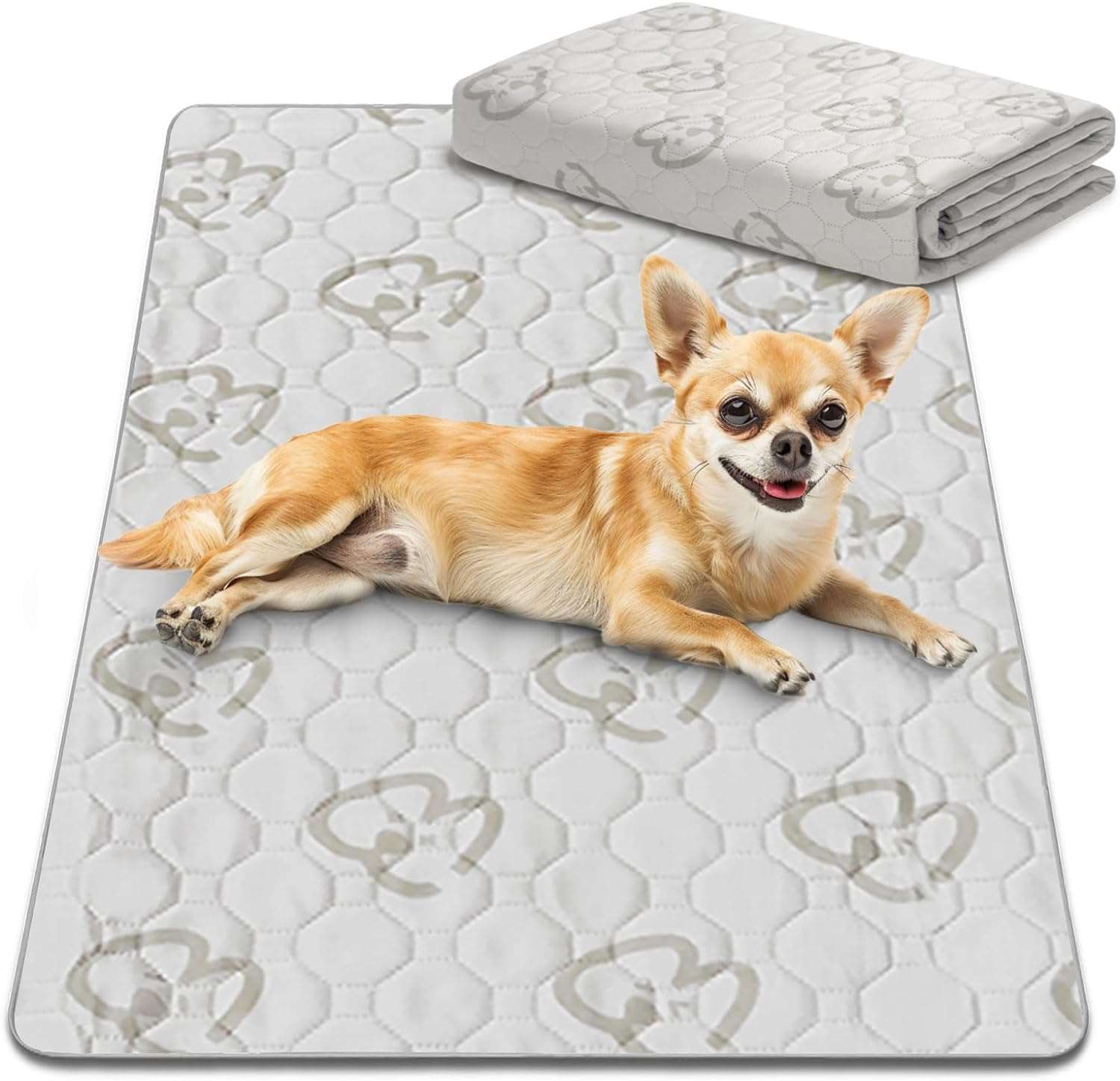 Washable Pee Pads for Housebreaking Your Dog 23'' x 17'' Rectangle Khaki FXW