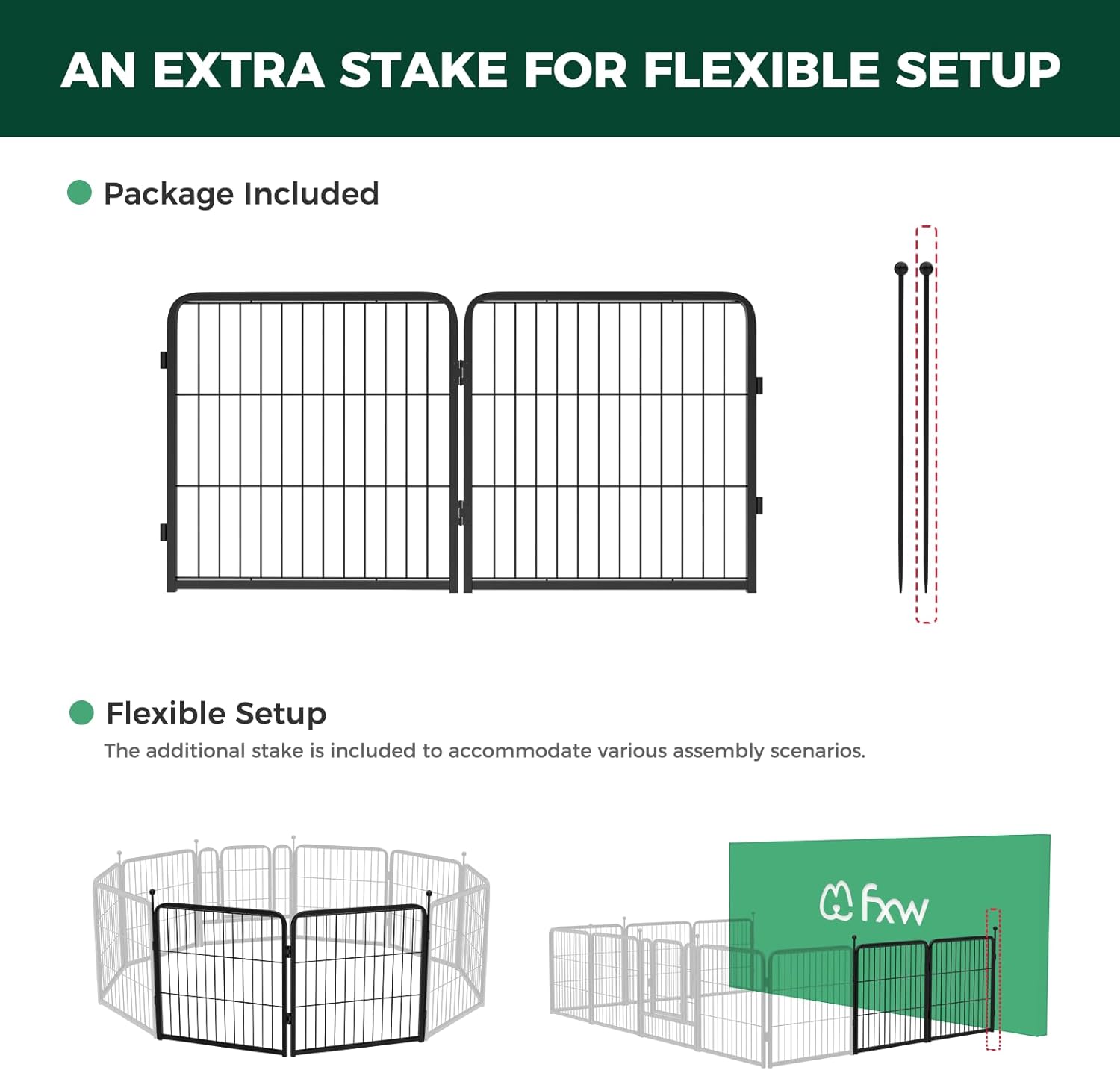 Instant Dog Playpen for RV Trips 24 inch 2 Panels FXW