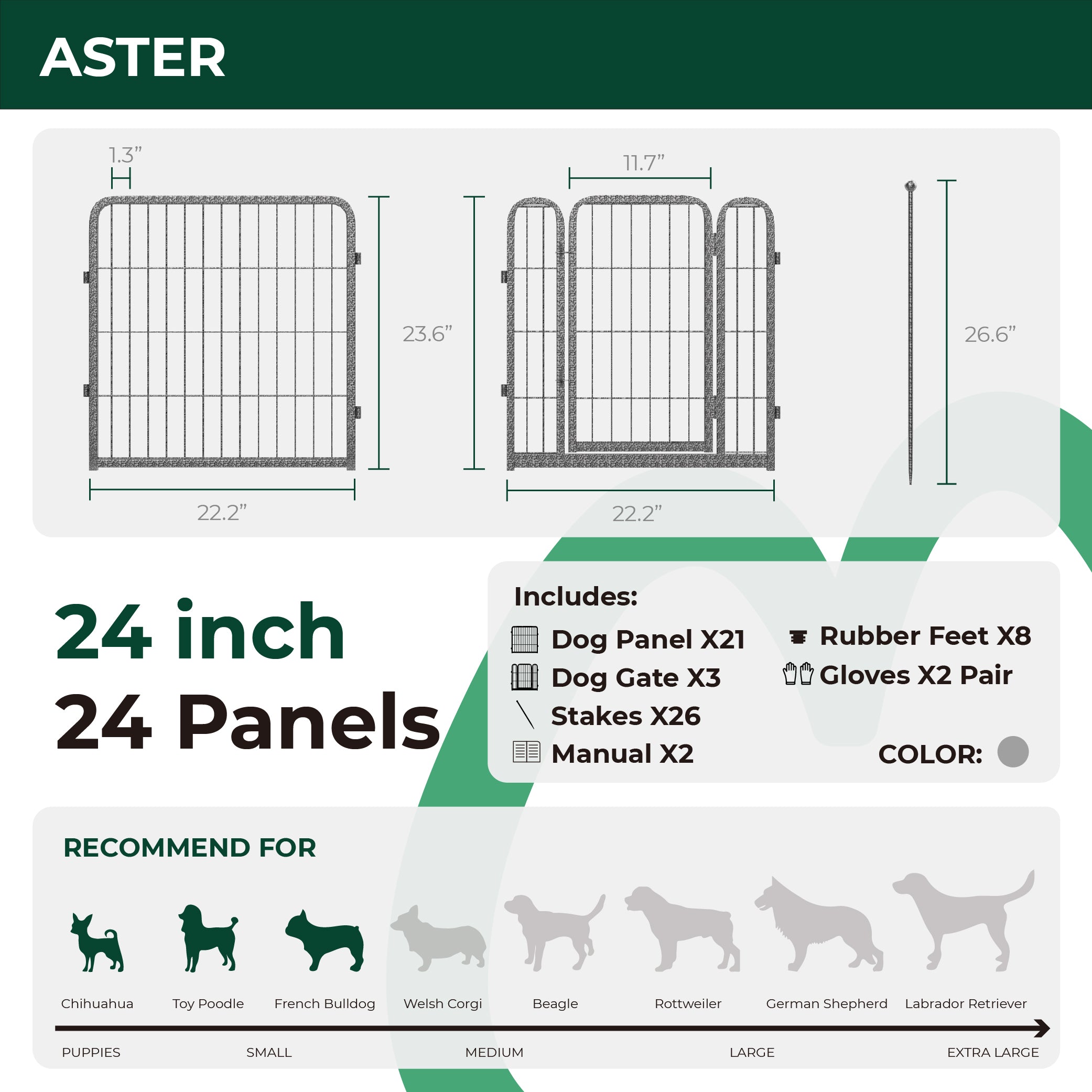 Aster Dog Playpen for Yard WM WM