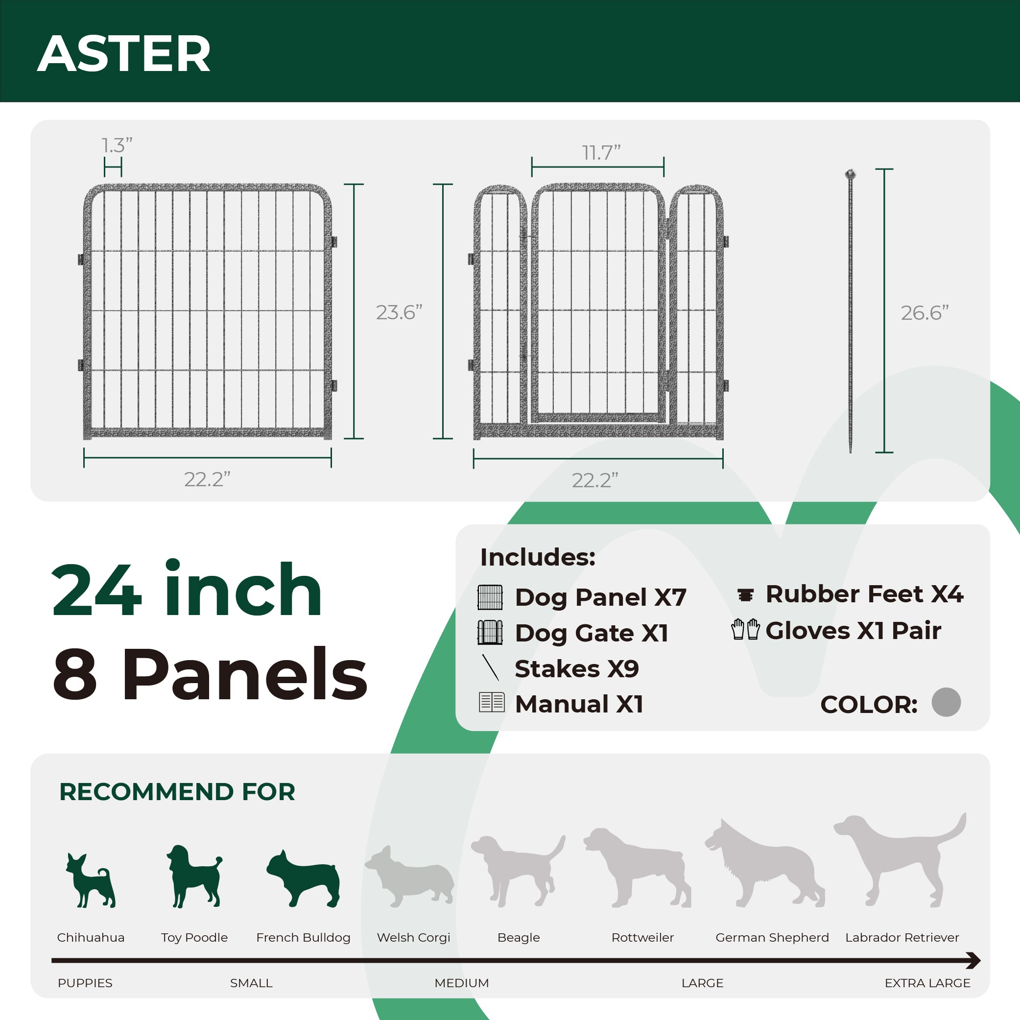 Aster Dog Playpen for Yard WM WM
