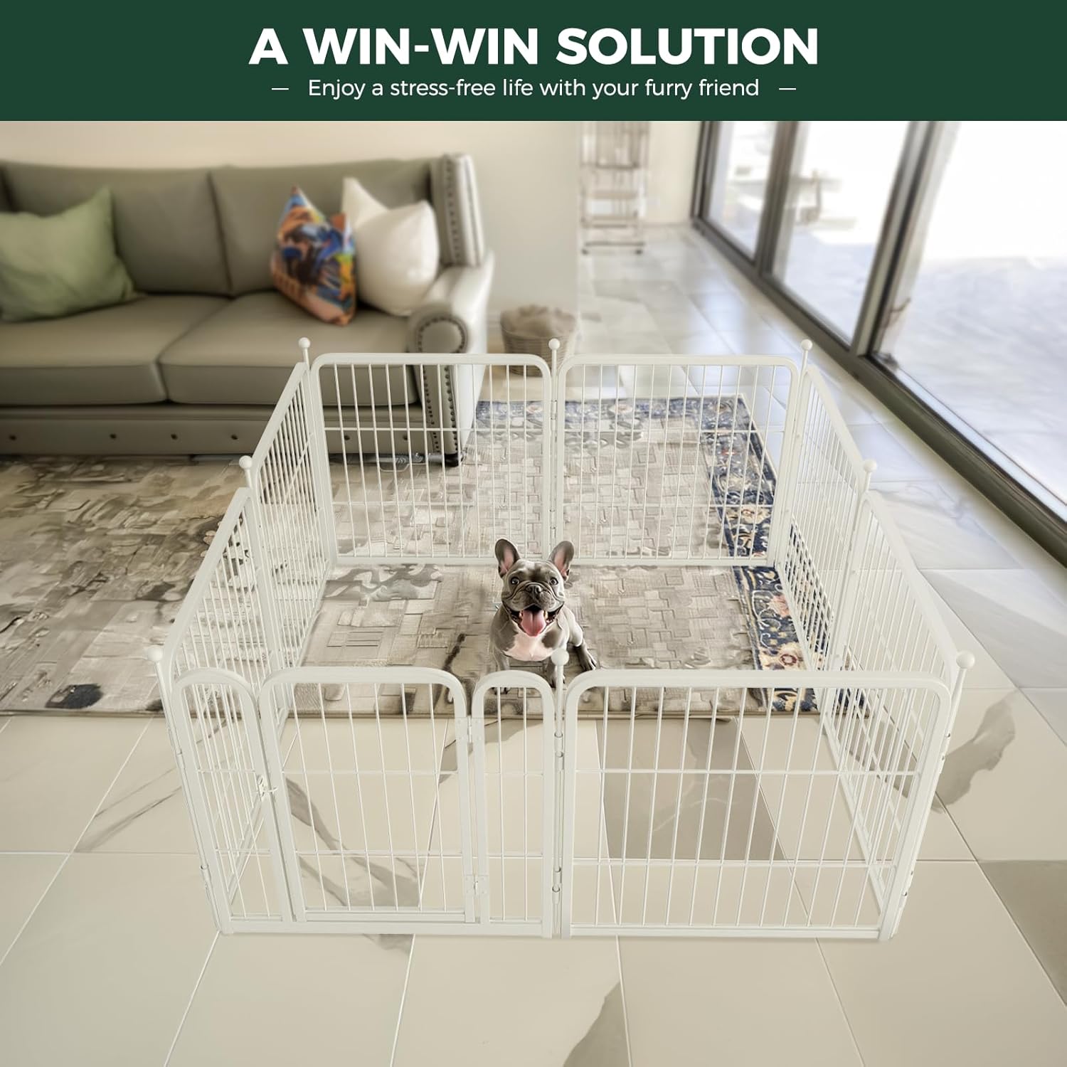 White Rollick Dog Playpen for All-Terrain FXW