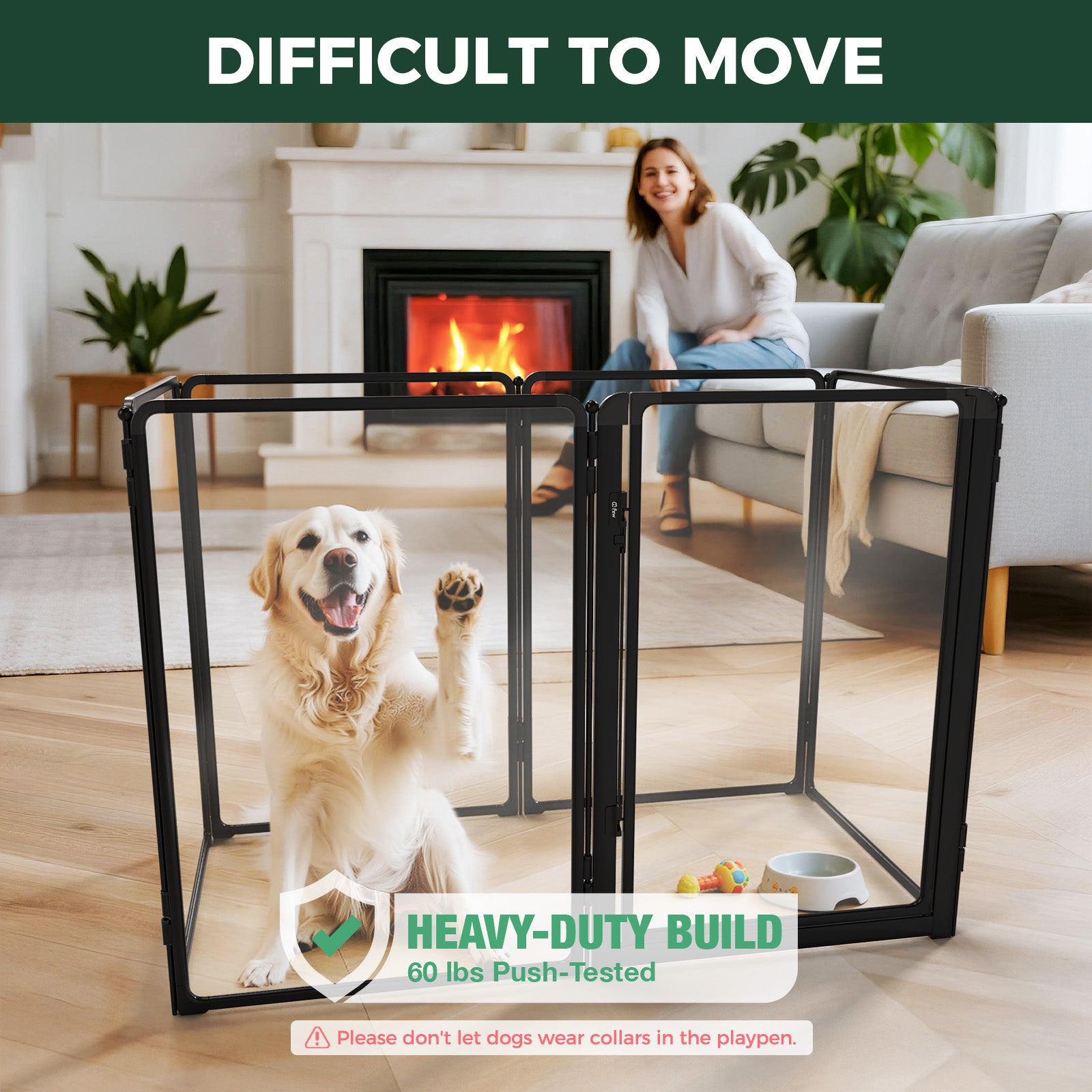 FXW AuraSpace Pro Acrylic Indoor Dog Playpen