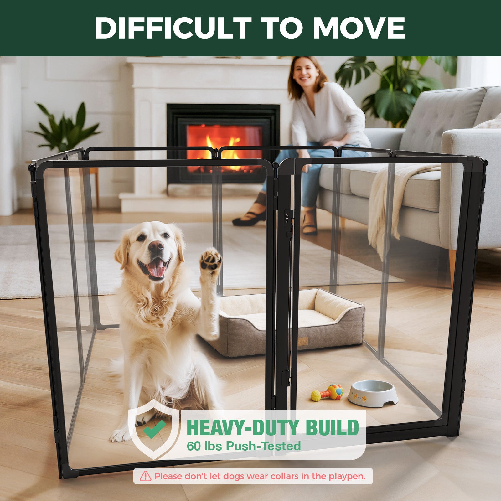 FXW AuraSpace Pro Acrylic Indoor Dog Playpen