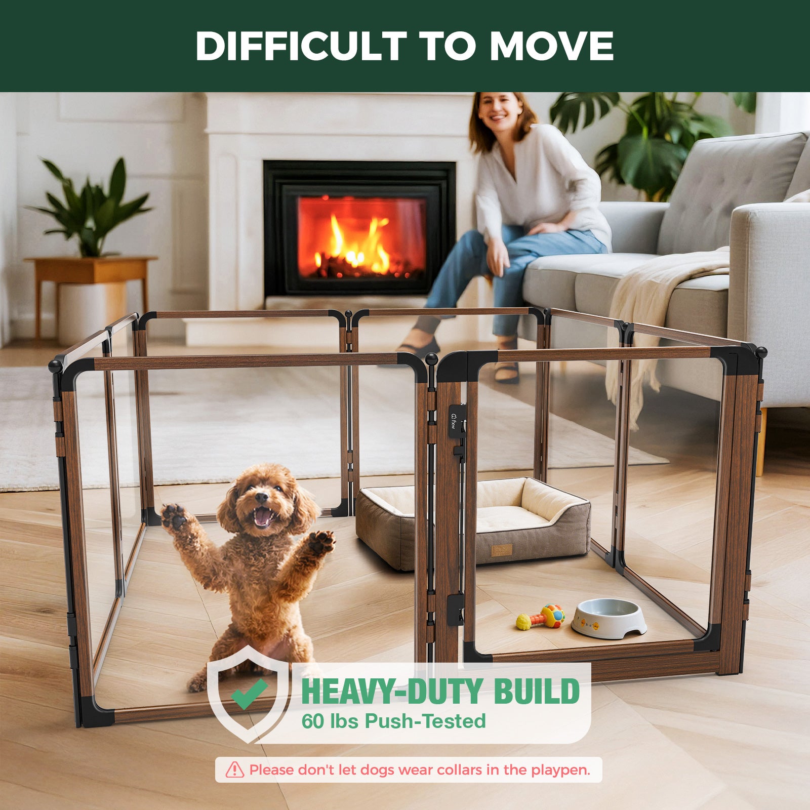 FXW AuraSpace Pro Acrylic Indoor Dog Playpen