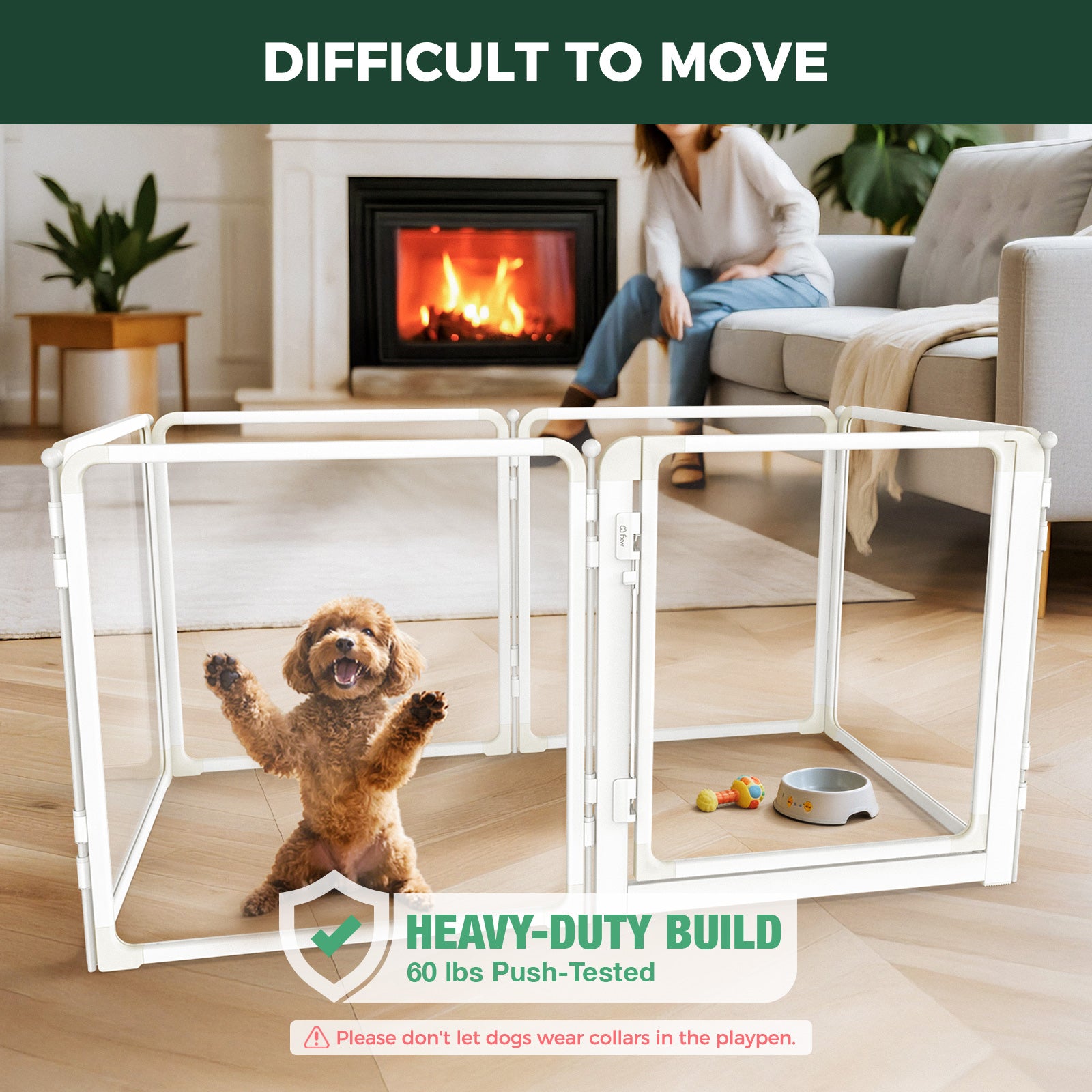 FXW AuraSpace Pro Acrylic Indoor Dog Playpen