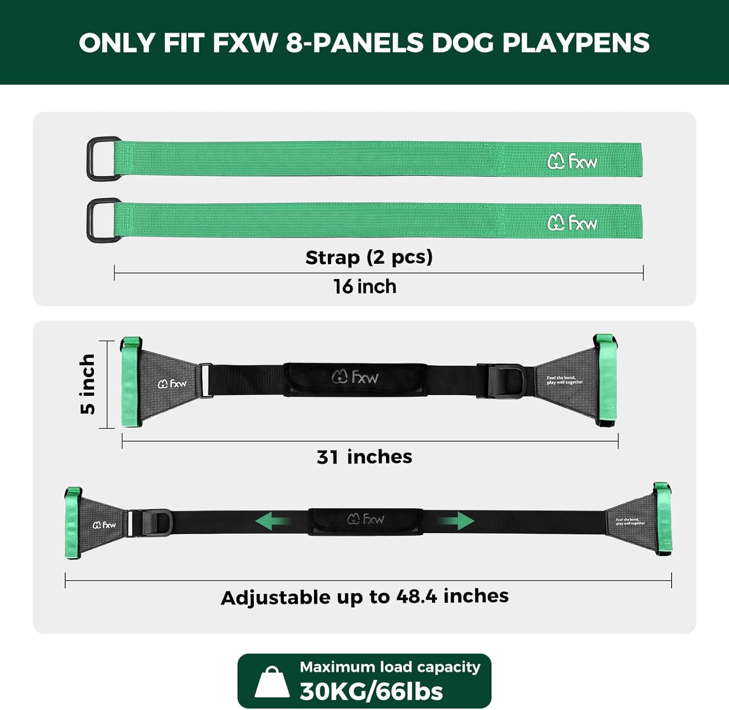 Easy-Carry Straps for Carrying Your Dog Playpen FXW
