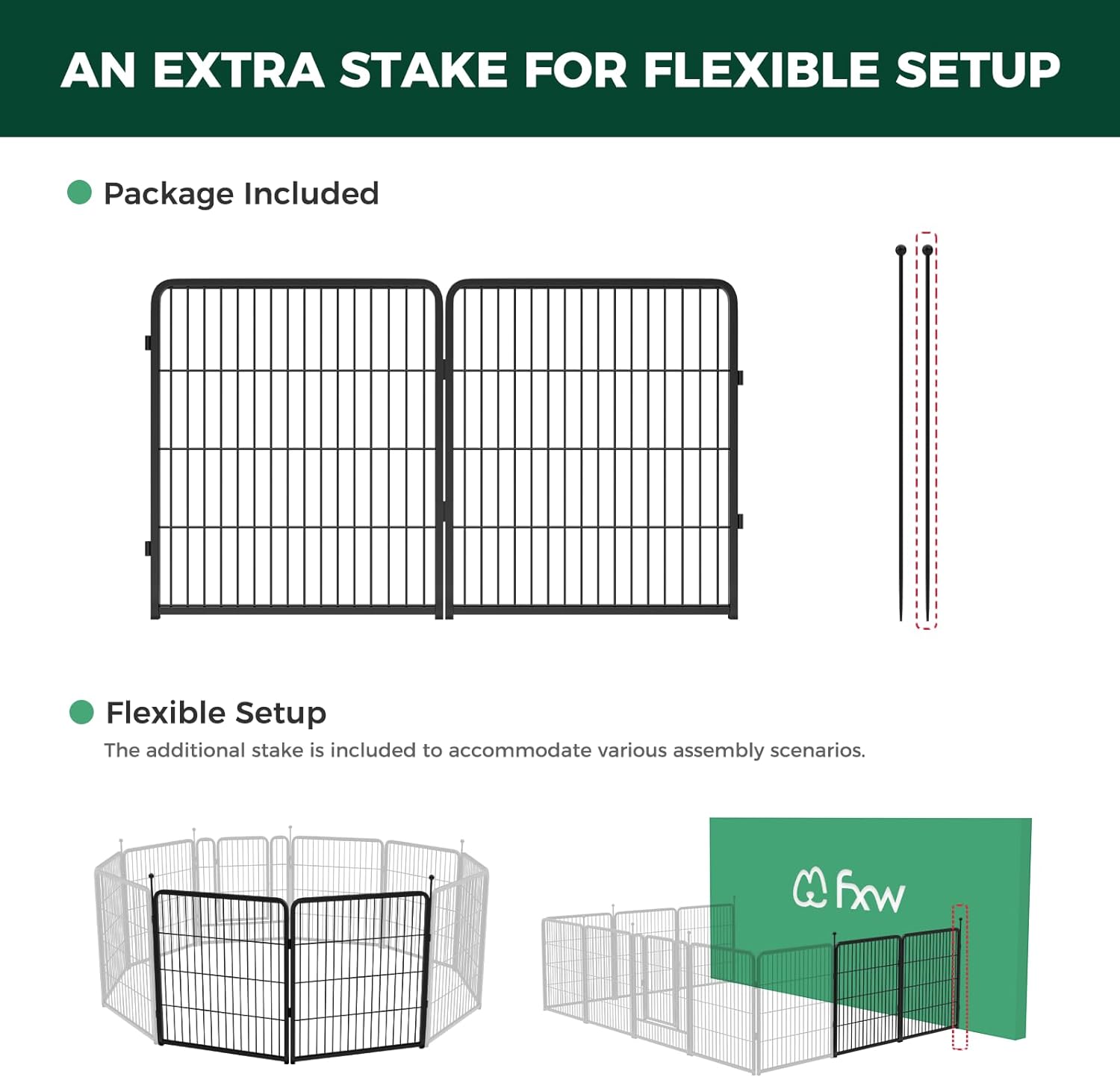 Instant Dog Playpen for RV Trips 32 inch 2 Panels FXW