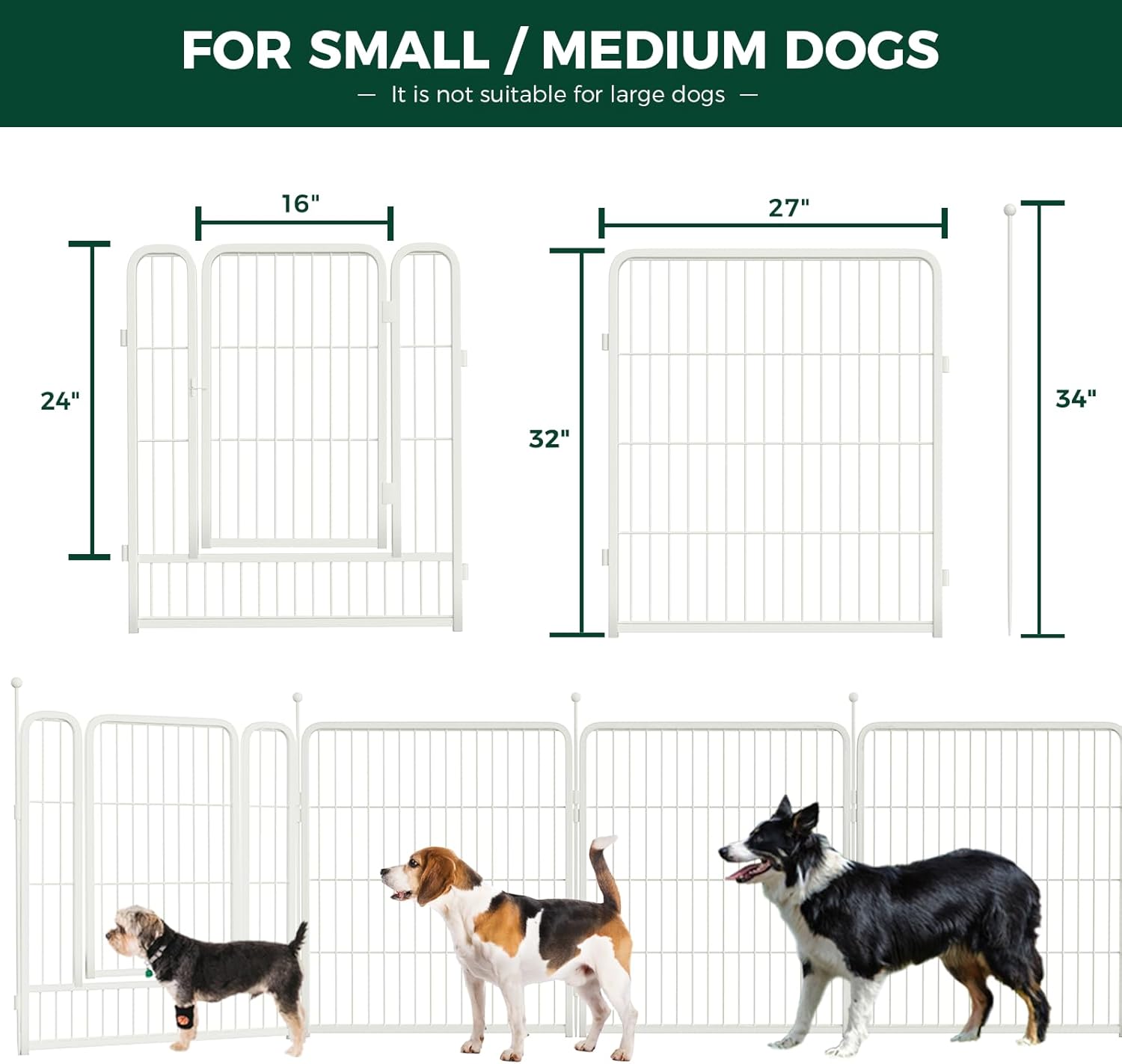 White Rollick Dog Playpen for All-Terrain FXW