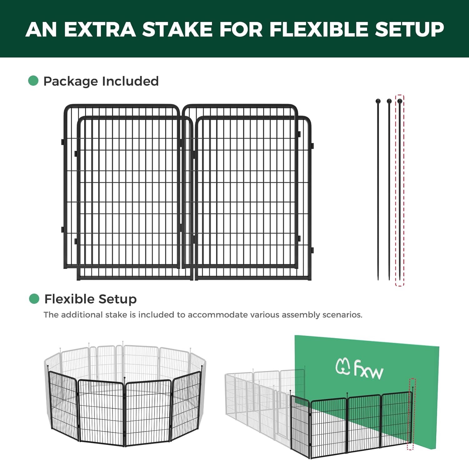 Instant Dog Playpen for RV Trips 40 inch 4 Panels FXW