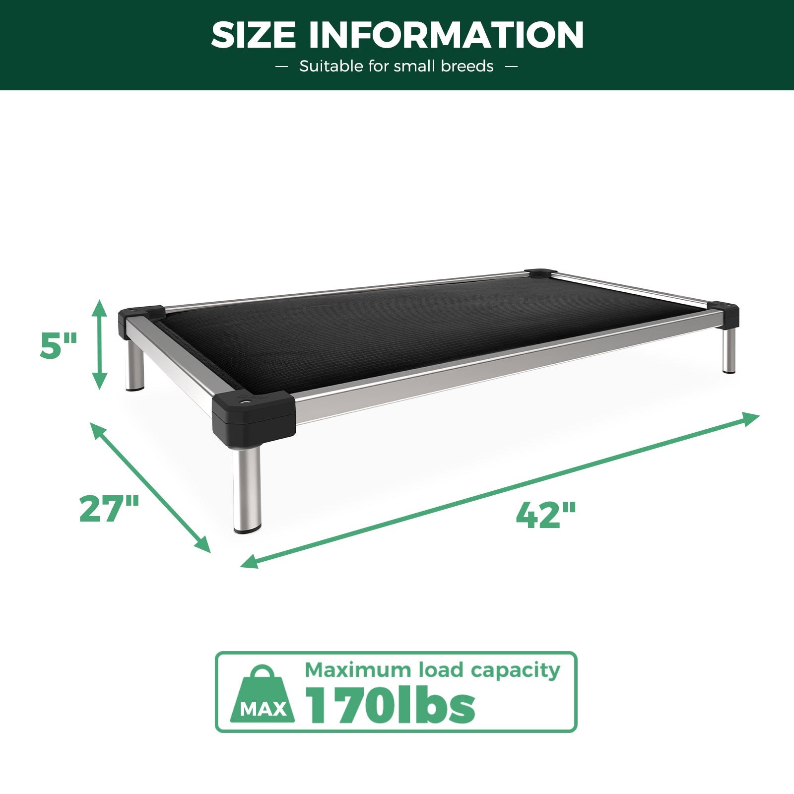 TitanNest Padded Chew-Proof Elevated Dog Bed for Your Chewer FXW