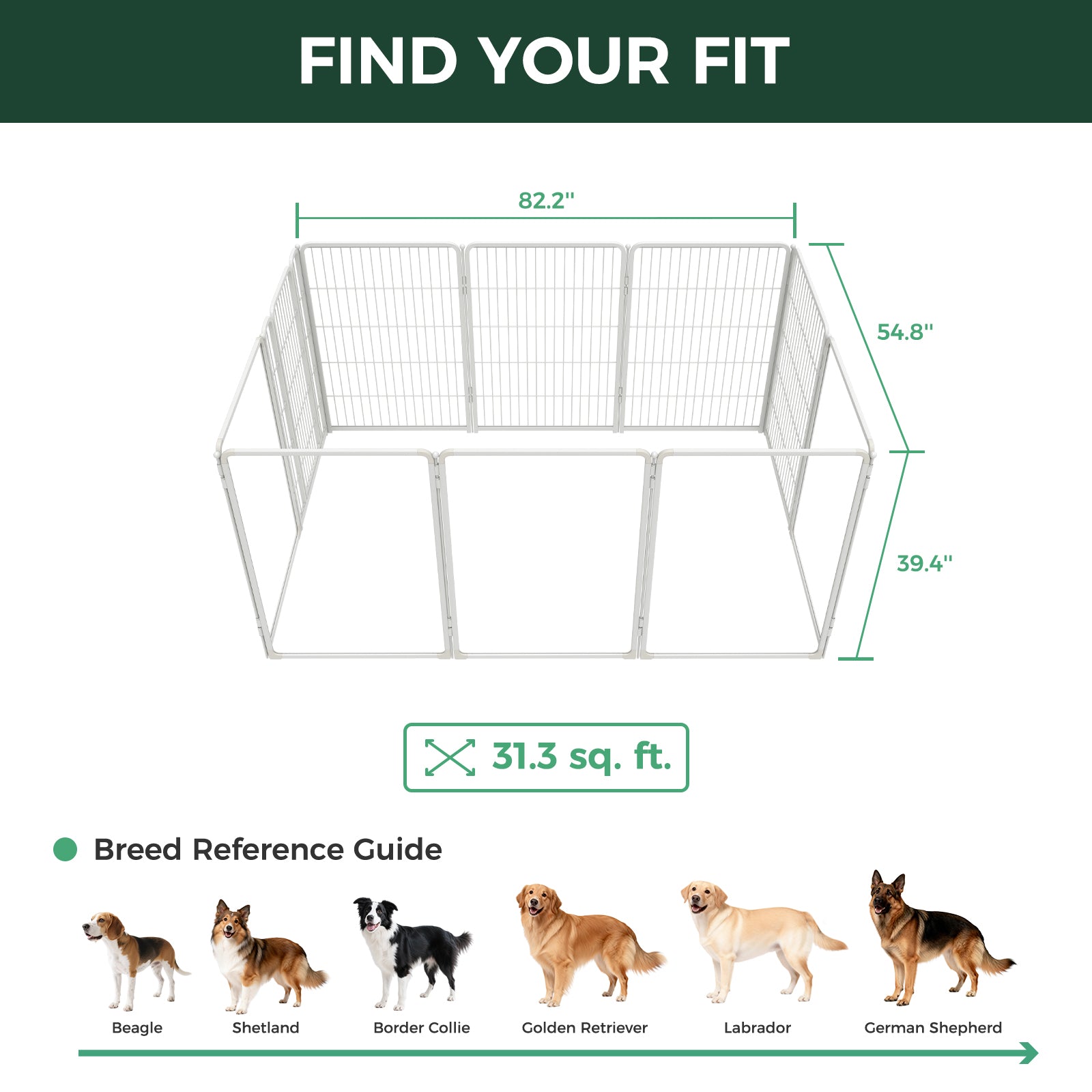 FXW Acrylic & Wire Mesh Indoor Dog Playpen