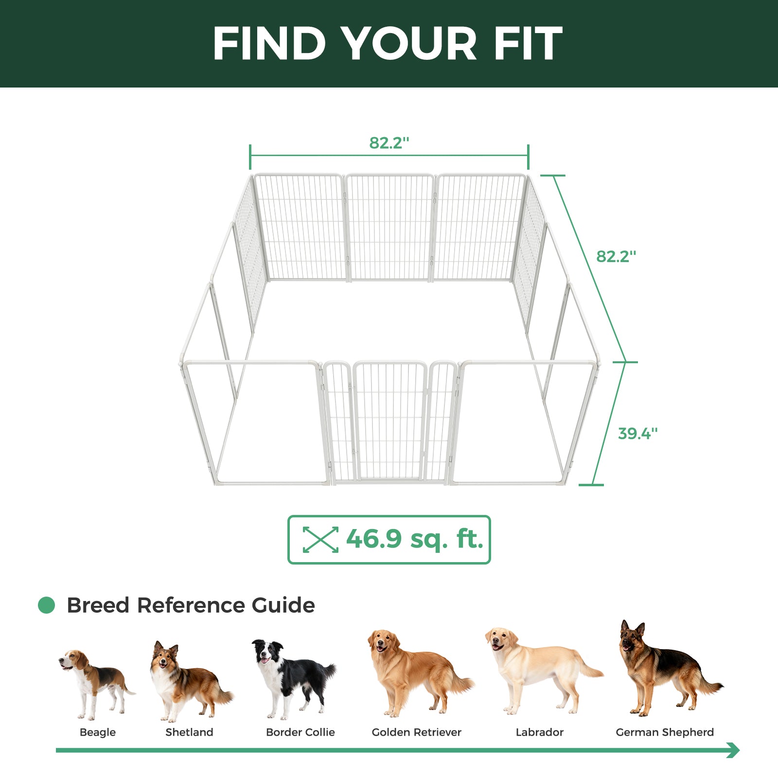 FXW Acrylic & Wire Mesh Indoor Dog Playpen