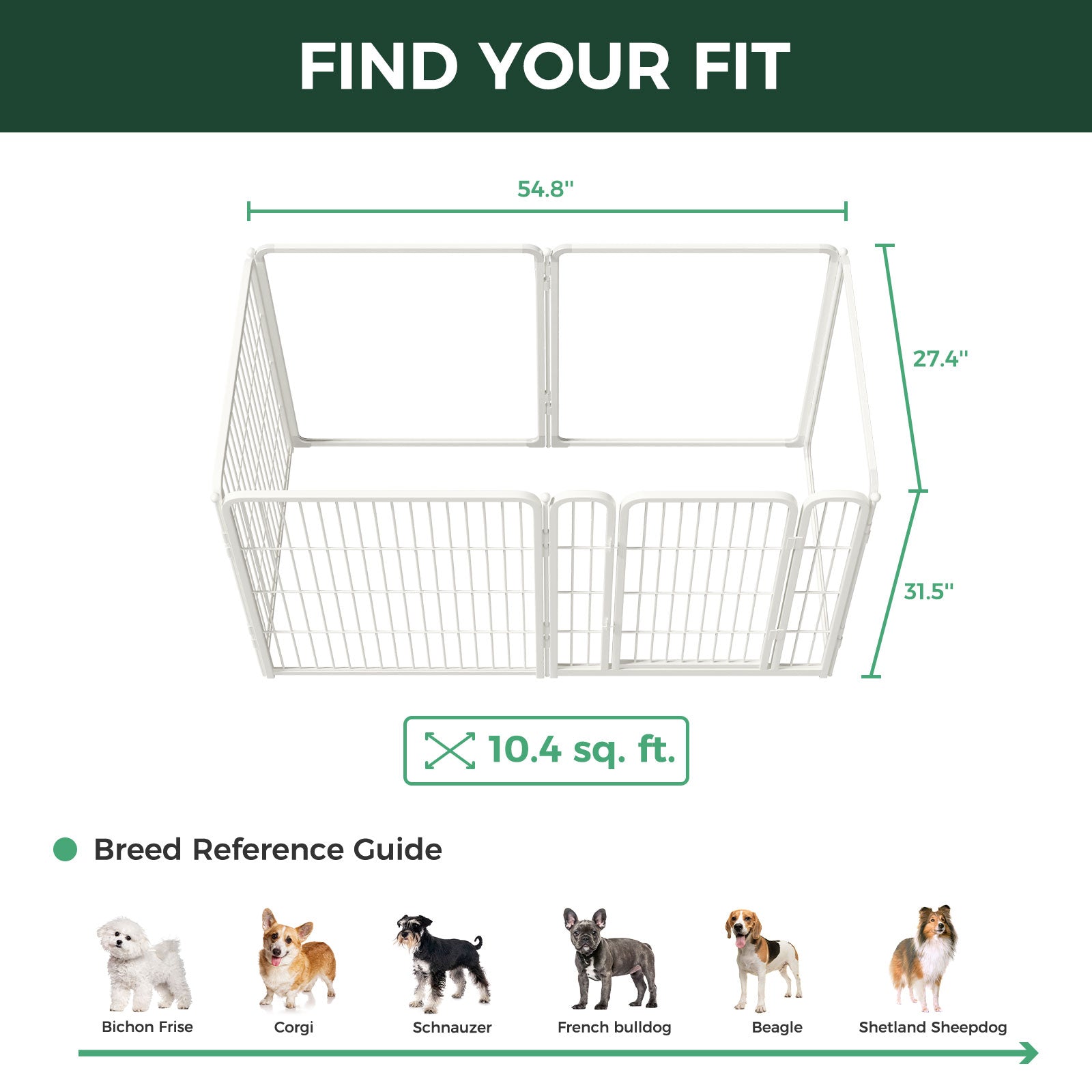 FXW Acrylic & Wire Mesh Indoor Dog Playpen