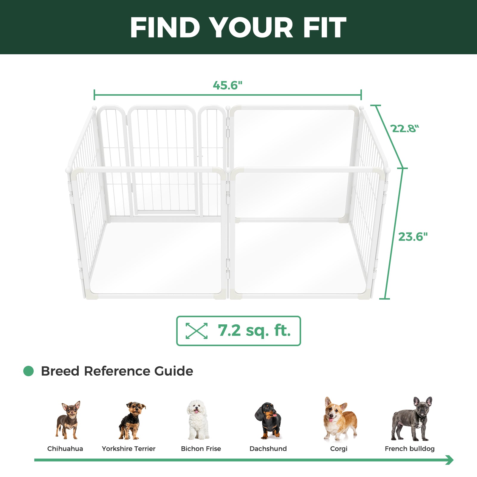 FXW Acrylic & Wire Mesh Indoor Dog Playpen