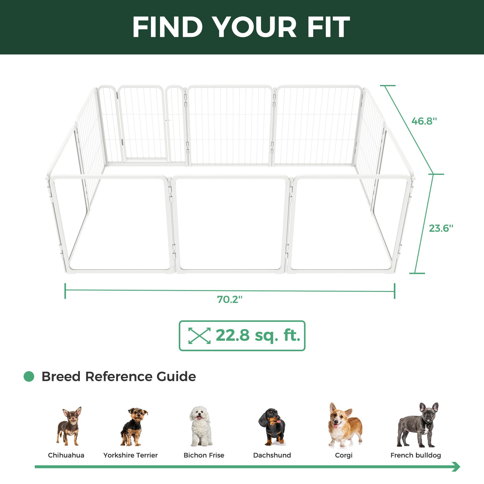 FXW Acrylic & Wire Mesh Indoor Dog Playpen