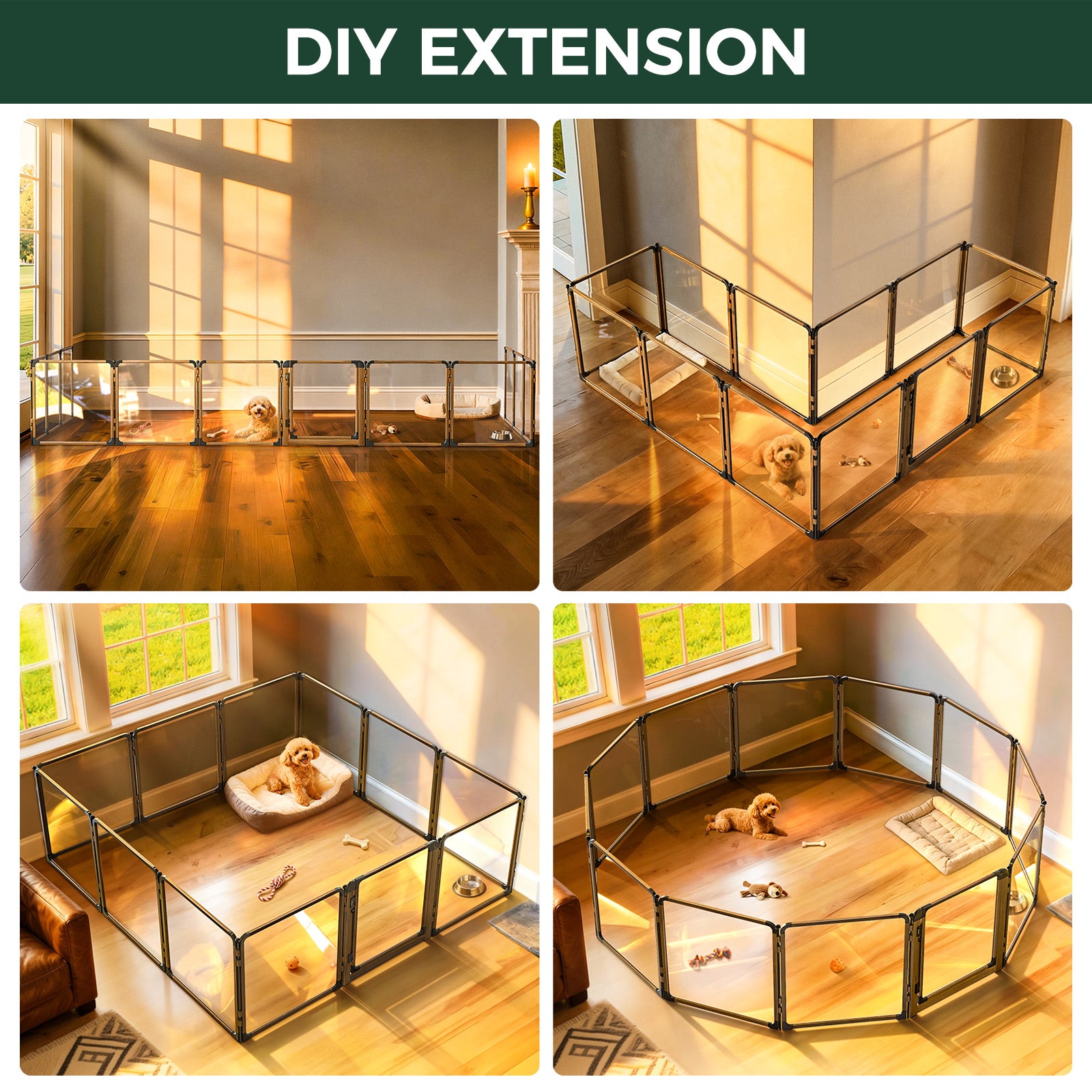 FXW AuraSpace Pro Acrylic Indoor Dog Playpen