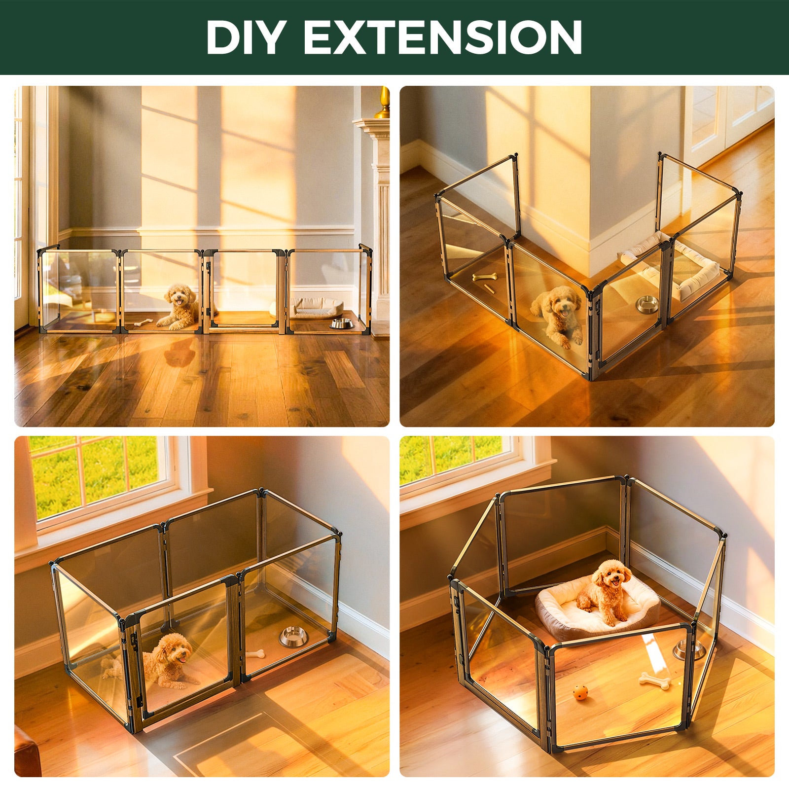 FXW AuraSpace Pro Acrylic Indoor Dog Playpen