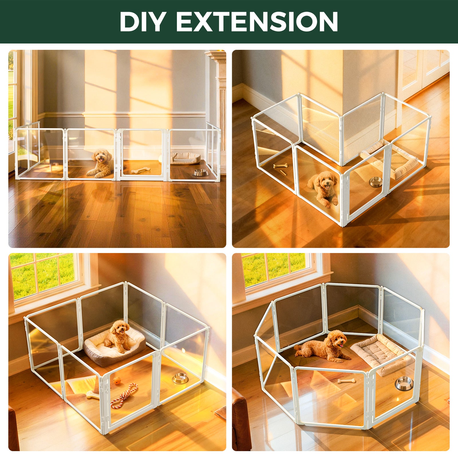 FXW AuraSpace Pro Acrylic Indoor Dog Playpen