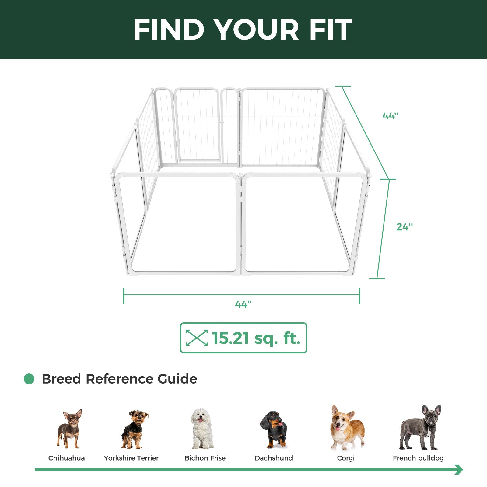 FXW Acrylic & Wire Mesh Indoor Dog Playpen