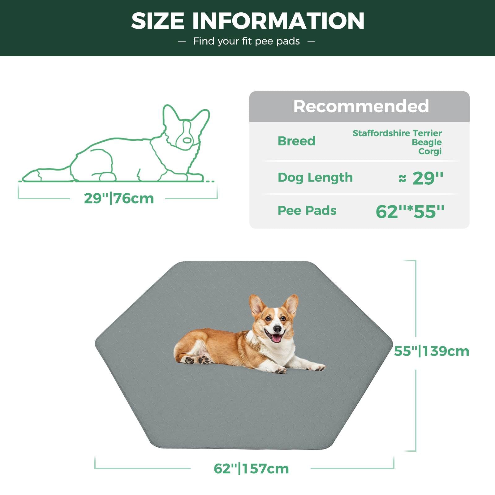 FXW Grey Washable Pee Pads