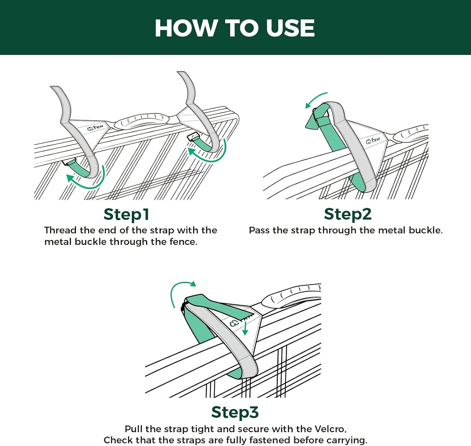 Easy-Carry Straps for Carrying Your Dog Playpen FXW