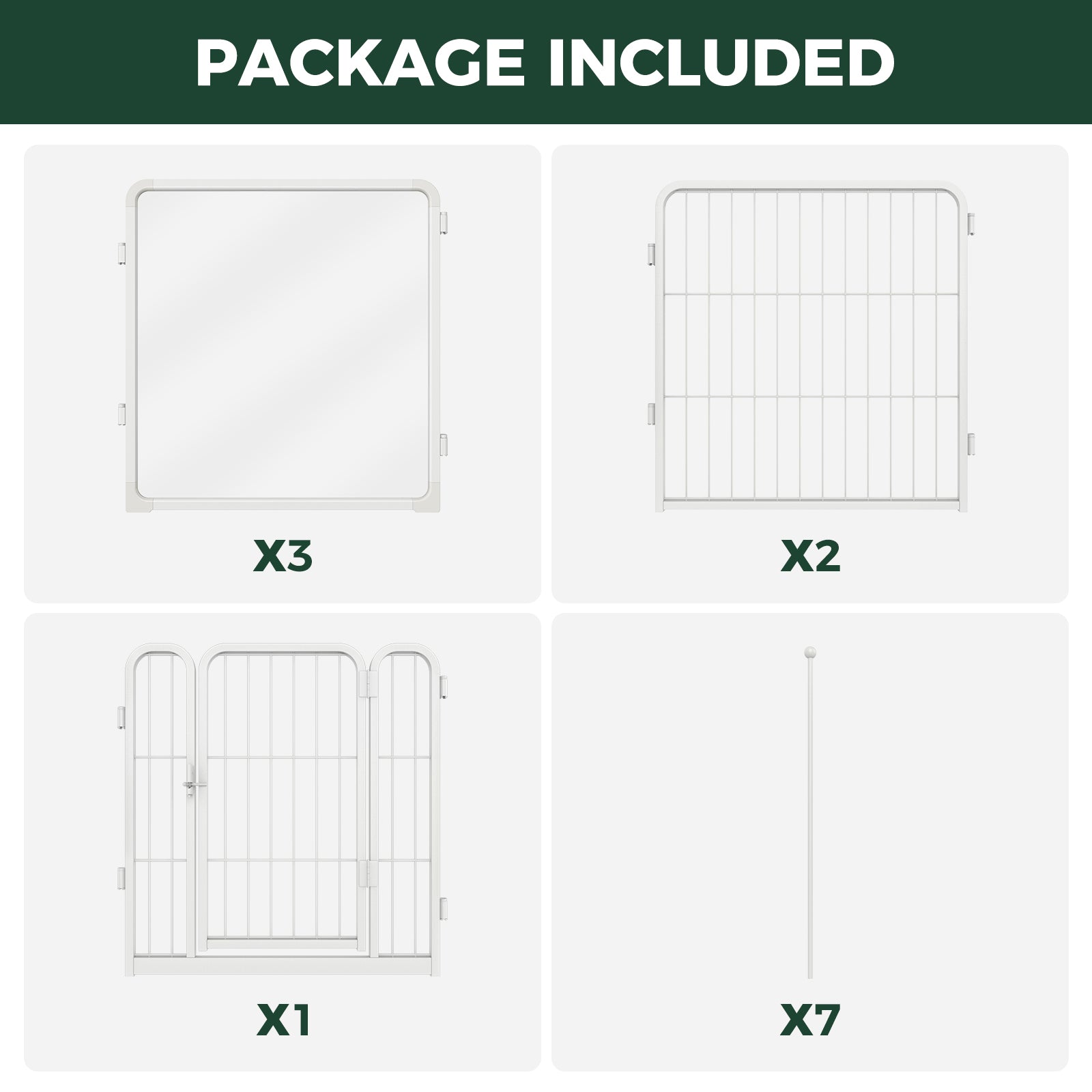FXW Acrylic & Wire Mesh Indoor Dog Playpen