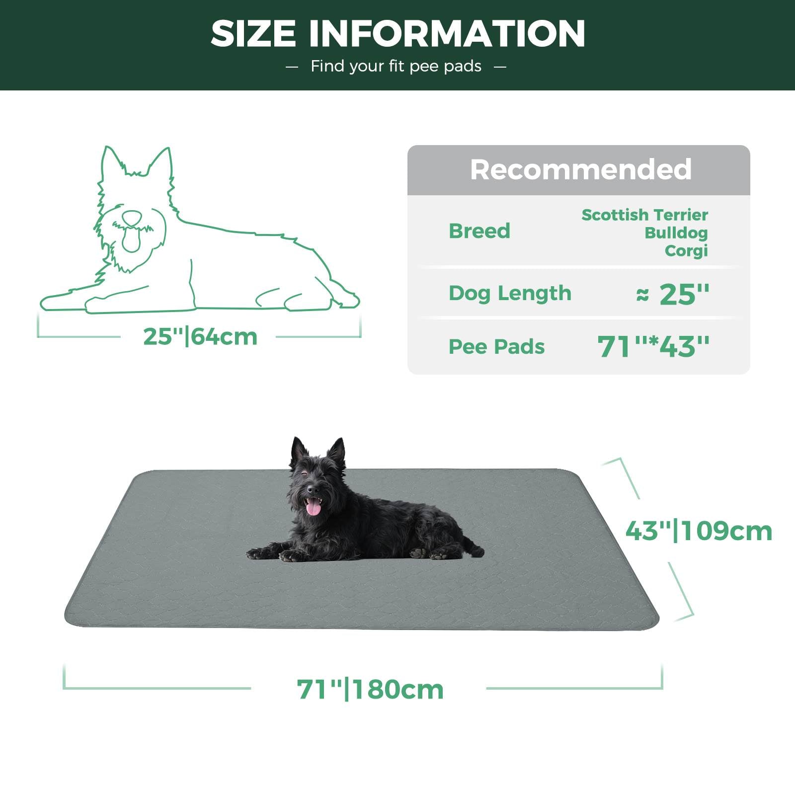 FXW Grey Washable Pee Pads