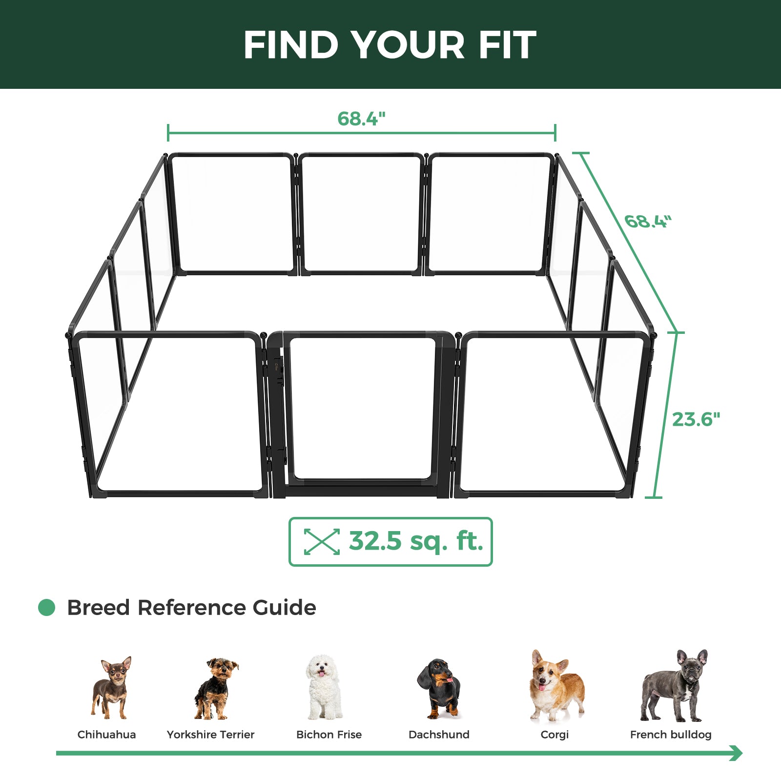 FXW AuraSpace Pro Acrylic Indoor Dog Playpen