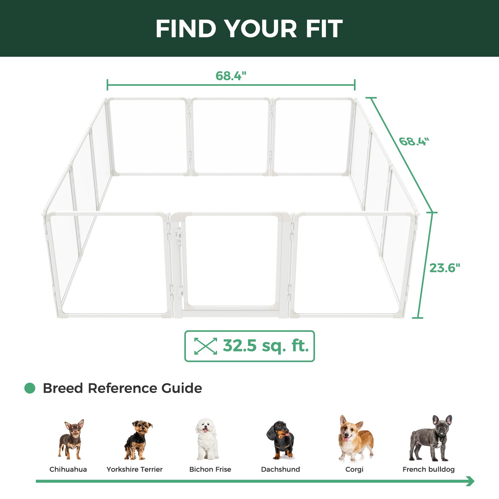 FXW AuraSpace Pro Acrylic Indoor Dog Playpen