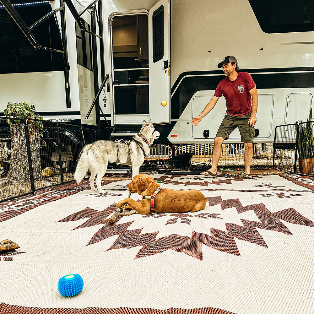 Instant Dog Playpen for RV Trips 32 inch 7 Panels & 1 Gate FXW