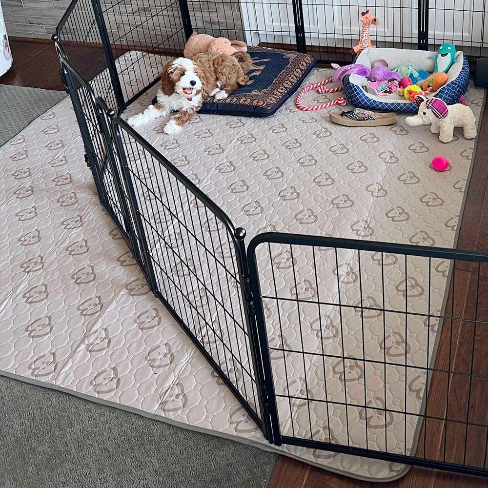 Washable Pee Pads for Housebreaking Your Dog 71'' x 43'' Rectangle Khaki FXW