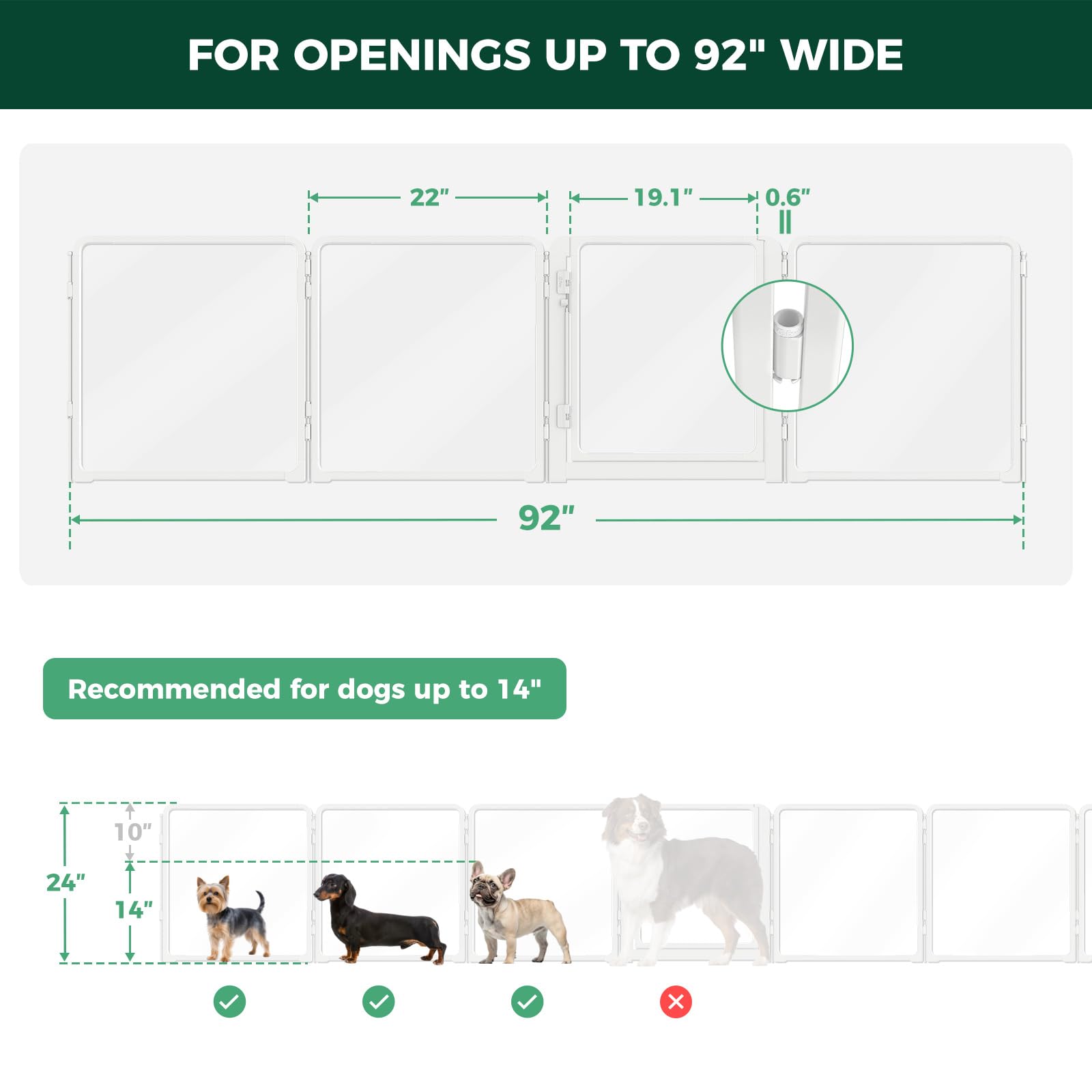 FXW ClariWall Metal & Acrylic Dog Gate
