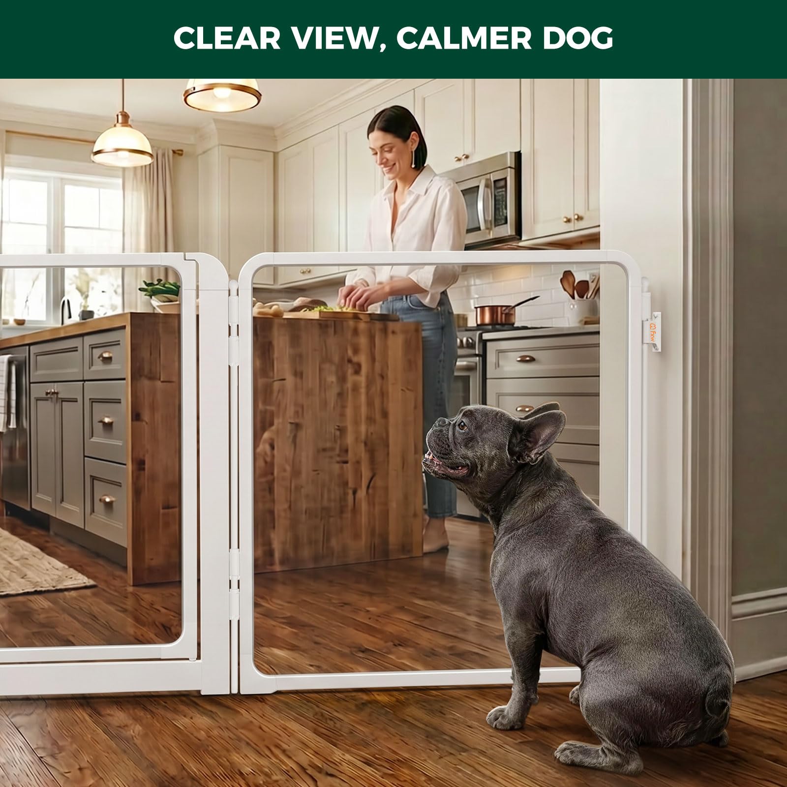 FXW ClariWall Metal & Acrylic Dog Gate