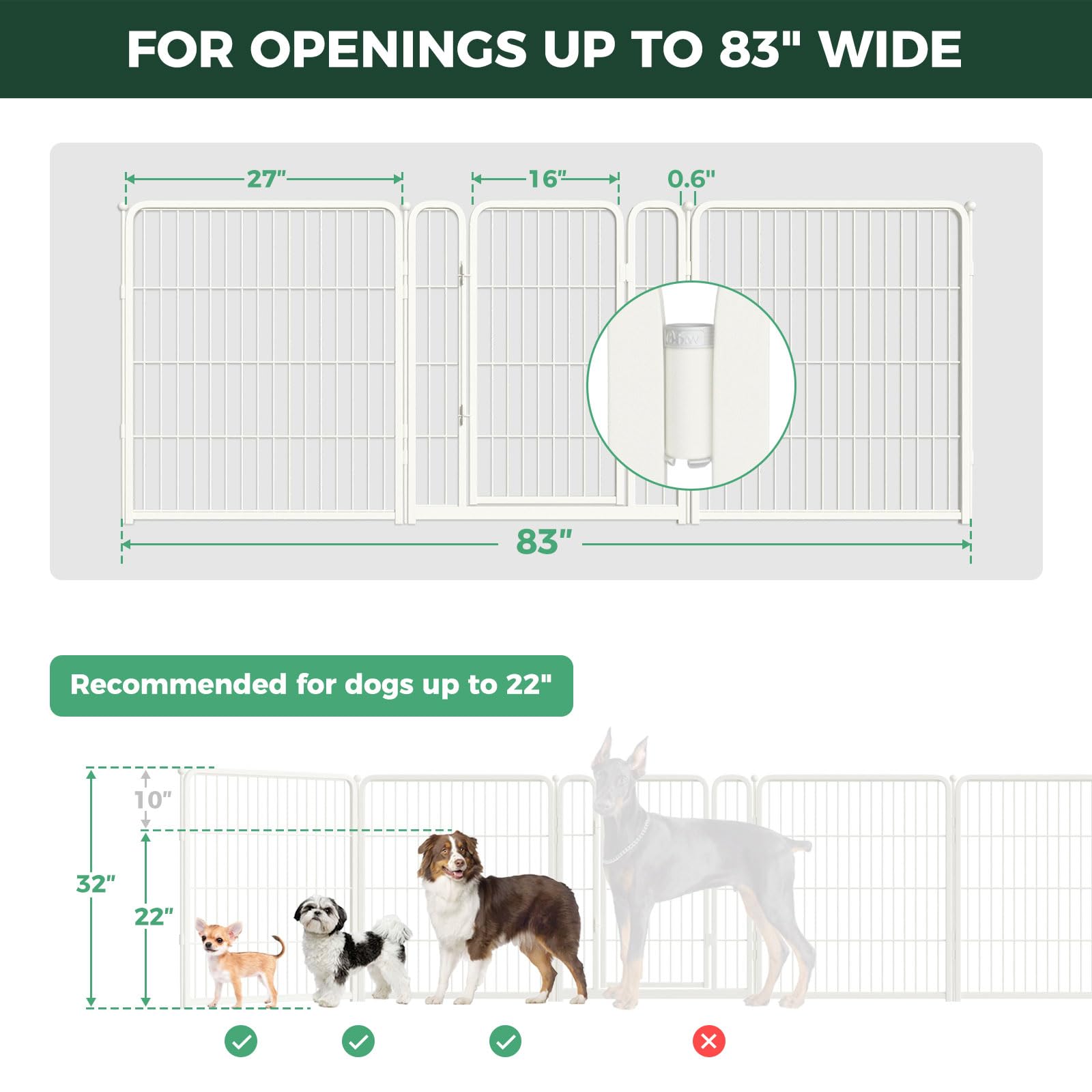 FXW Extra-Wide Indoor Dog Gate