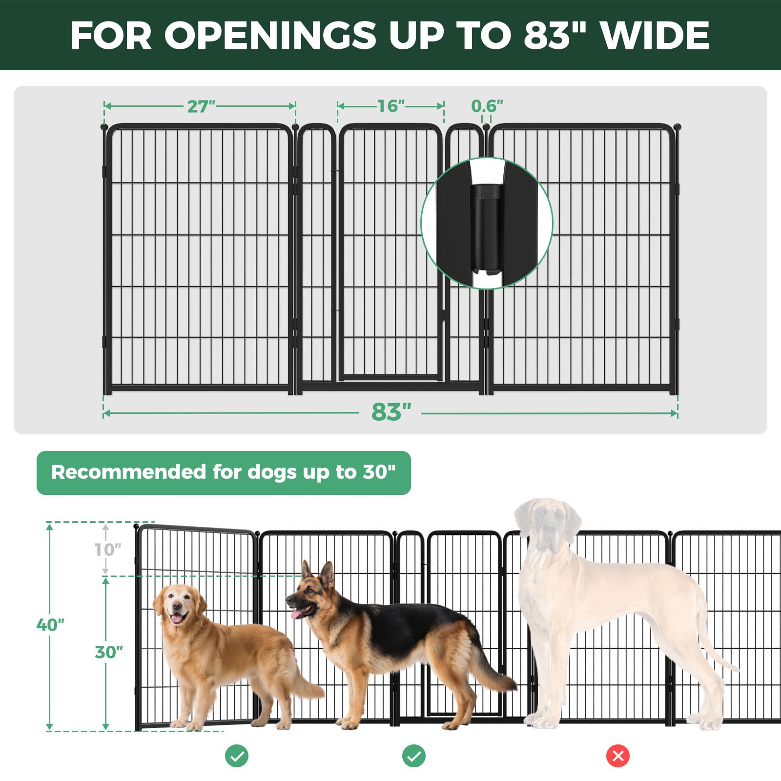 FXW Extra-Wide Indoor Dog Gate