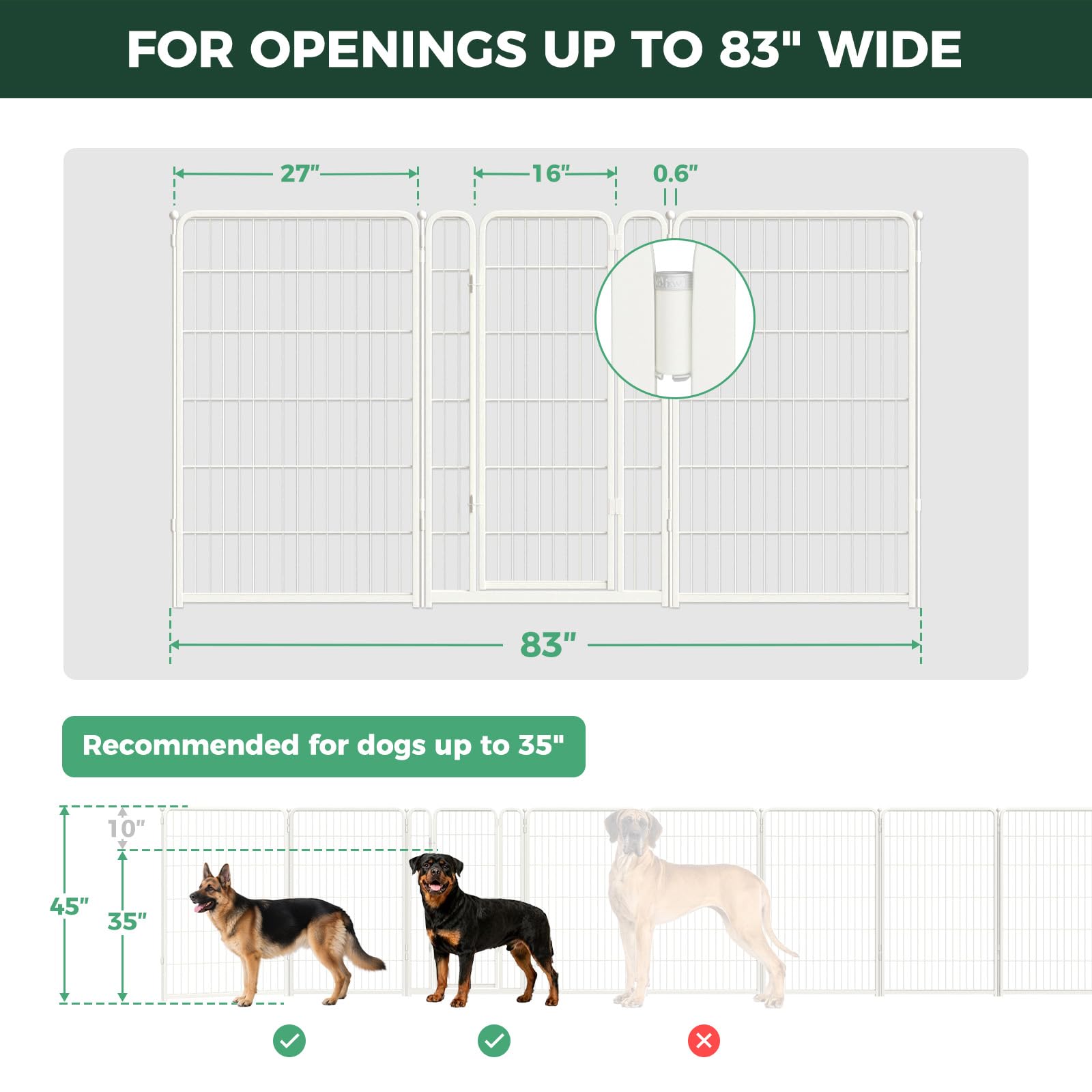 FXW Extra-Wide Indoor Dog Gate