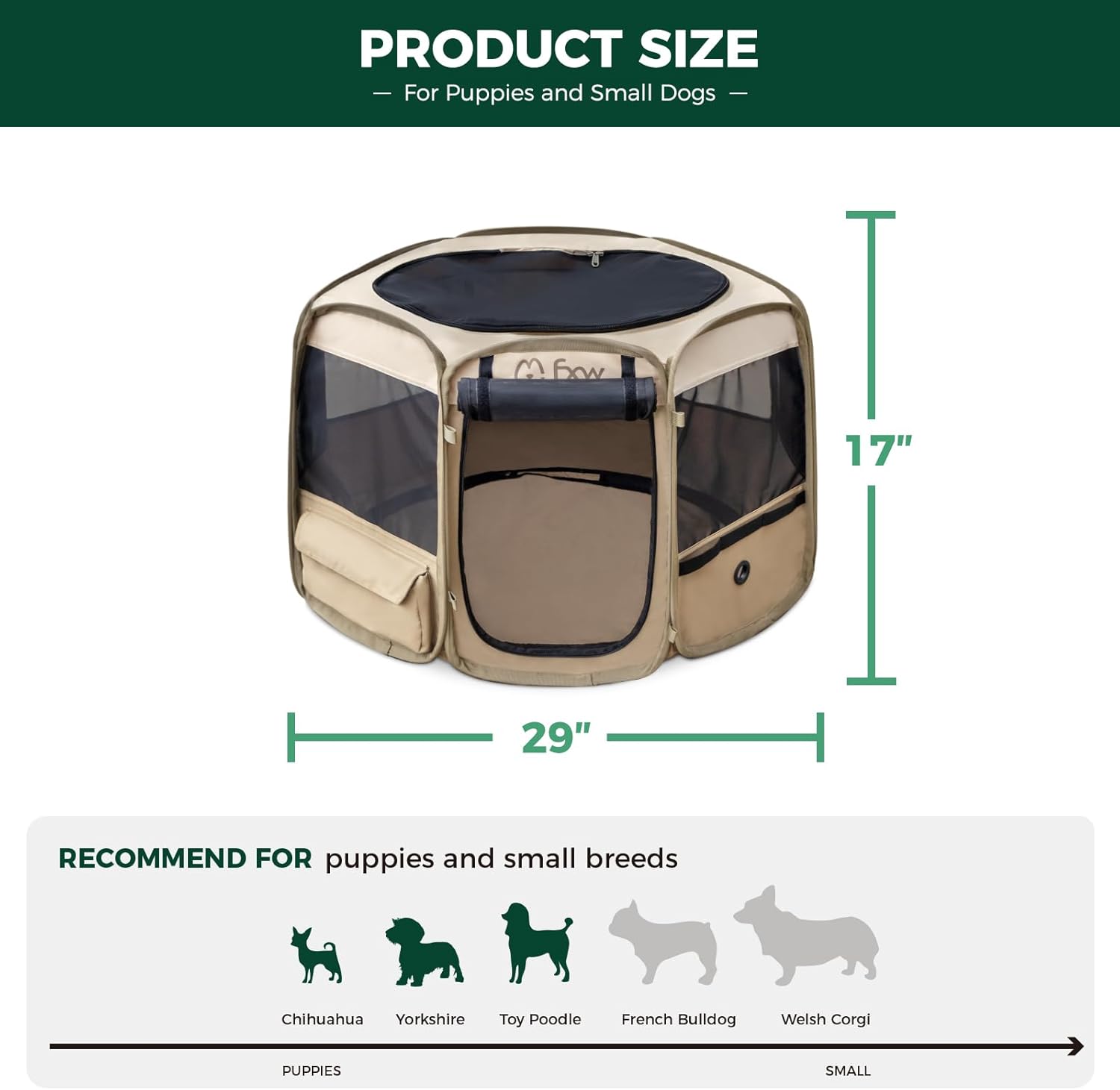 GoTent Dog Playpen Designed for Indoor/Outdoor/Travel Use