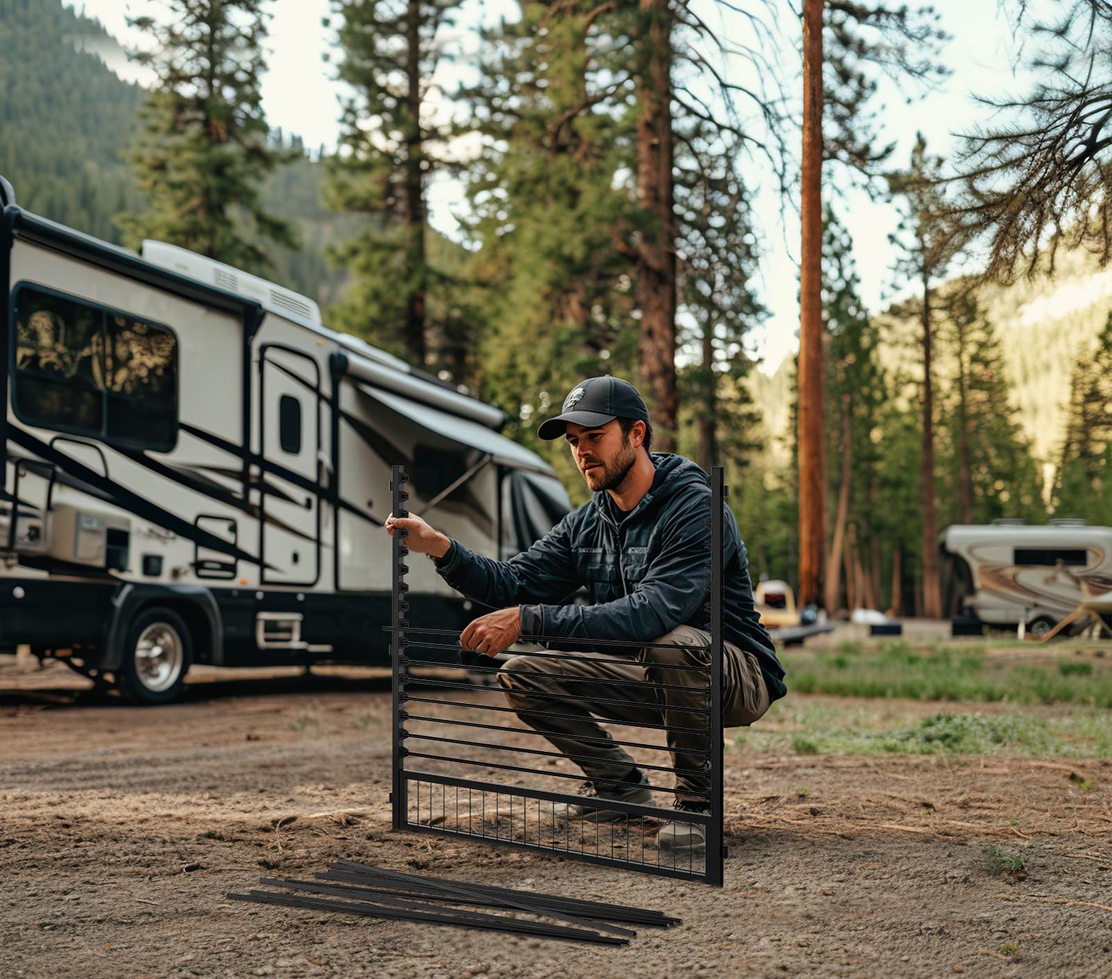 RV Step Grid - Dog Barrier for RV Stairs