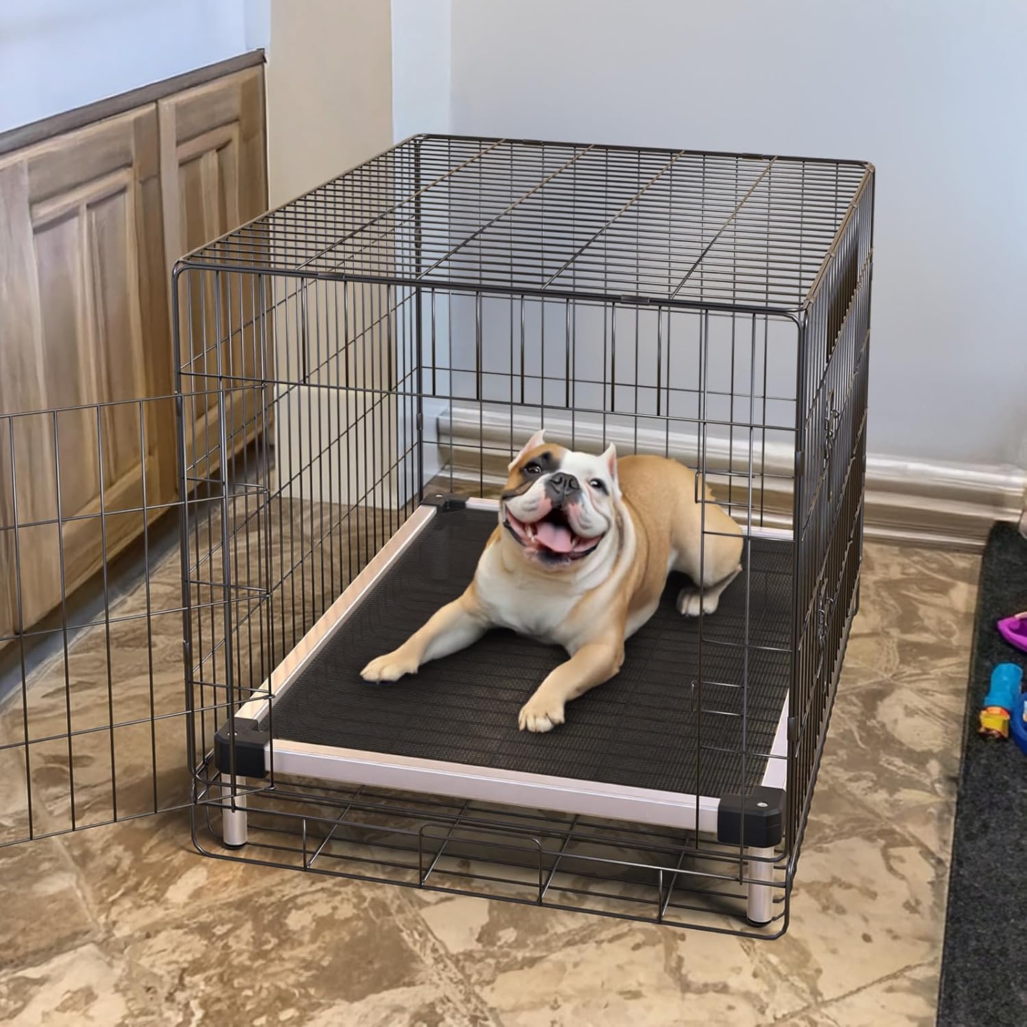 TitanNest Cooling Chew-Proof Elevated Dog Bed for Your Chewer