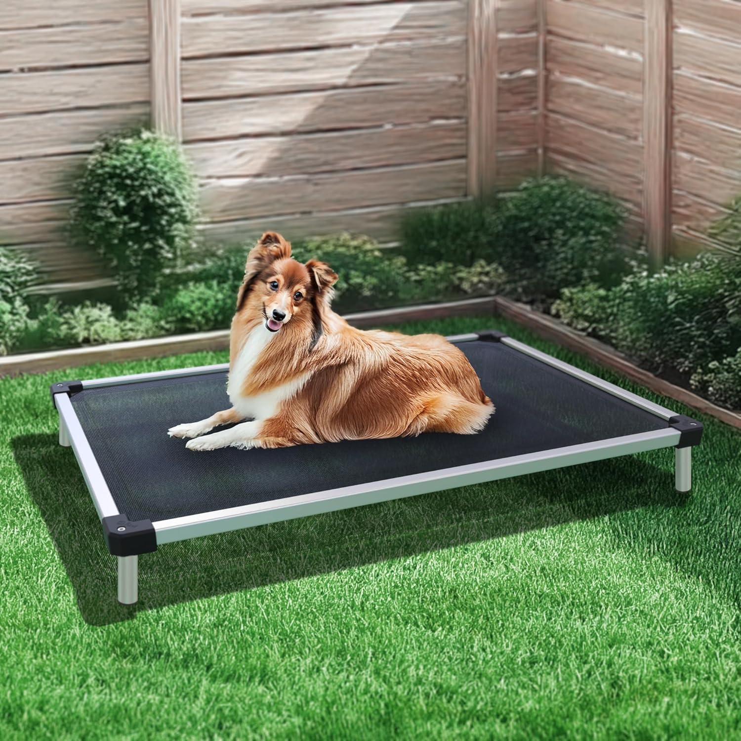 TitanNest Cooling Chew-Proof Elevated Dog Bed for Your Chewer