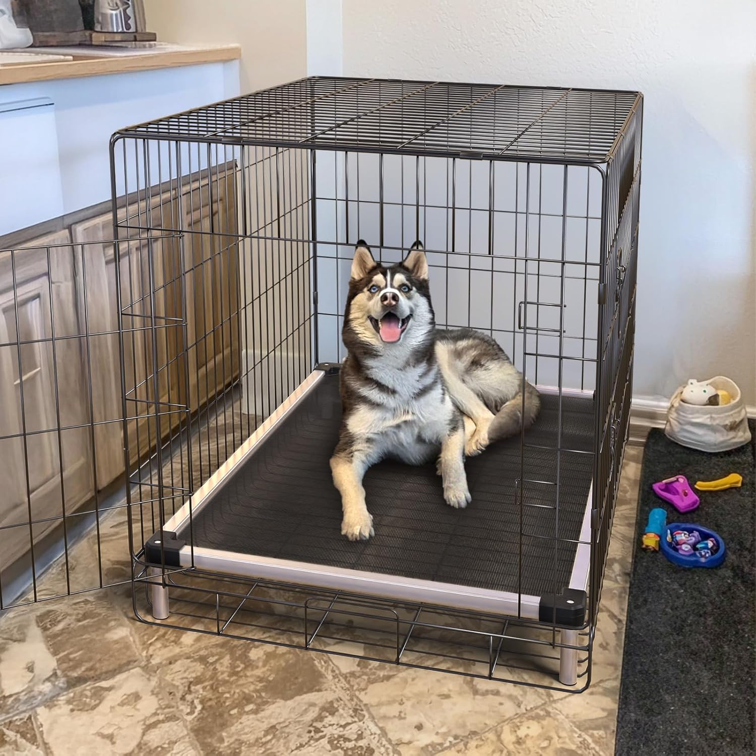 TitanNest Cooling Chew-Proof Elevated Dog Bed for Your Chewer